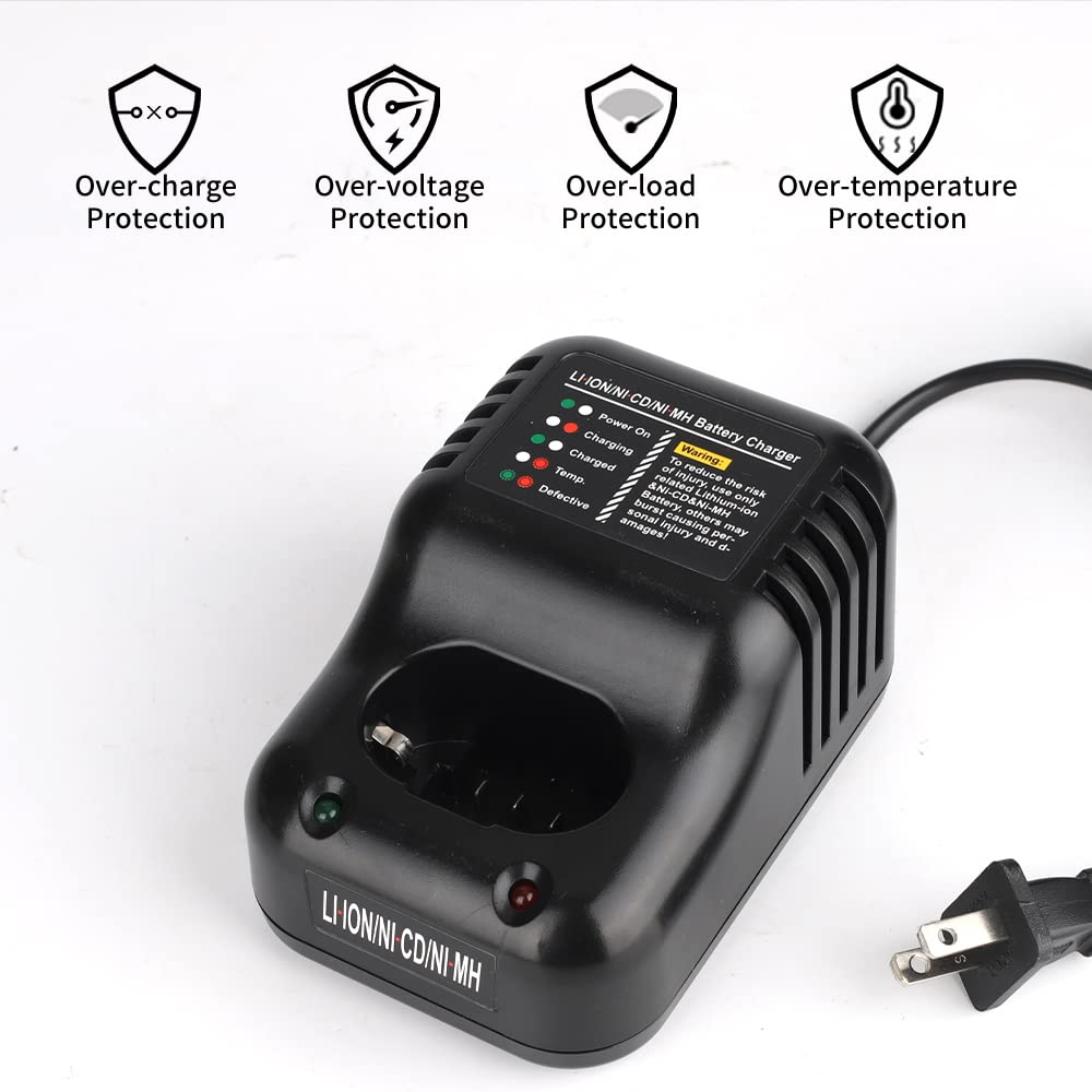 Choerinton Dual Chemistry Battery Charger for Paslode 7.2V Li-ion & 6V Ni-CD/Ni-MH - Replacement for 900200, 900476, 902667, 404400, 900400, 900420 - Perfect for Cordless Nail Guns and Construction Tools