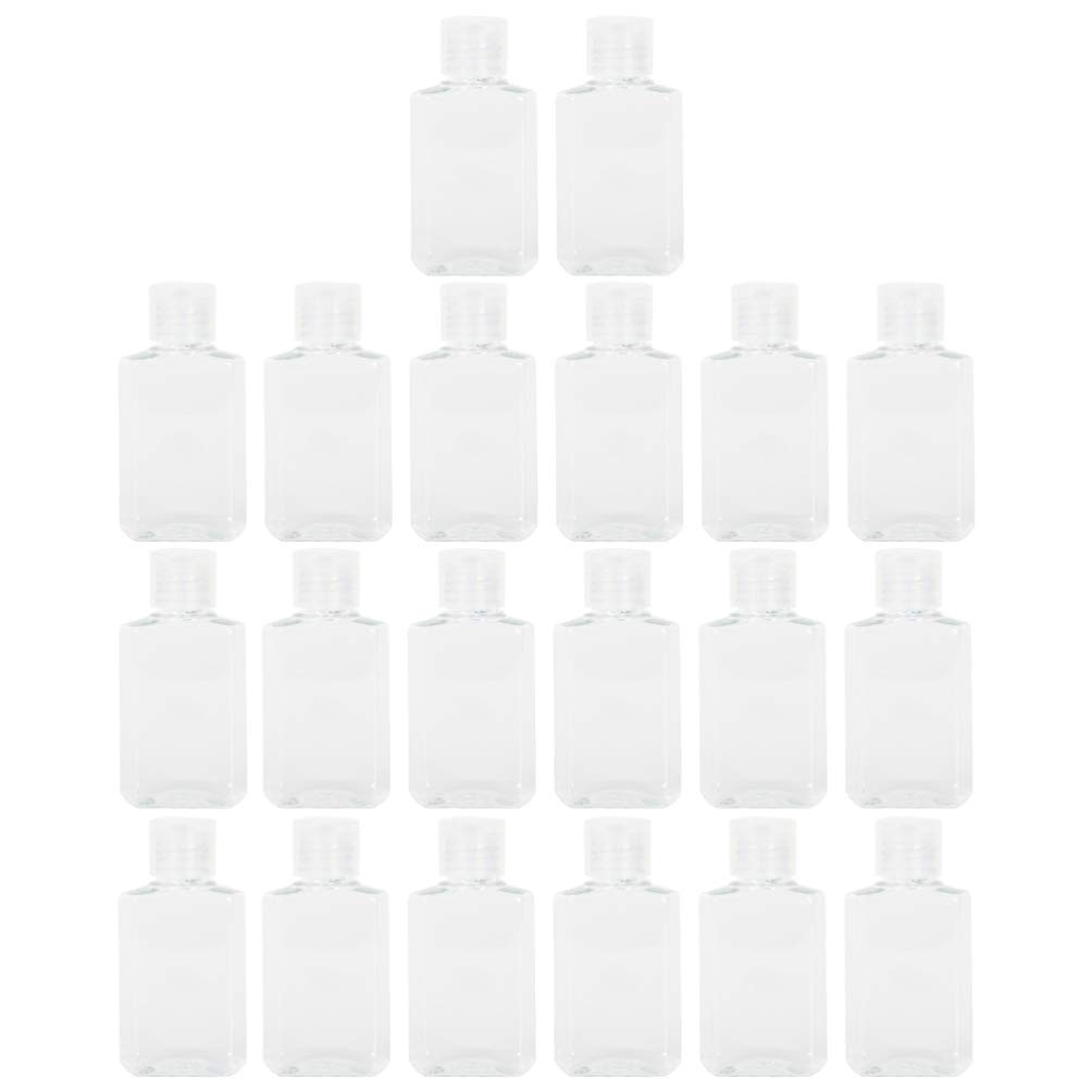 EXCEART 20 Pack Empty Travel Bottles Set - Leak Proof Clear Plastic Spray Bottles for Toiletries, Lotion & Cosmetics | Portable Refillable Containers for Airplane, Gym, Camping & Vacation Essentials