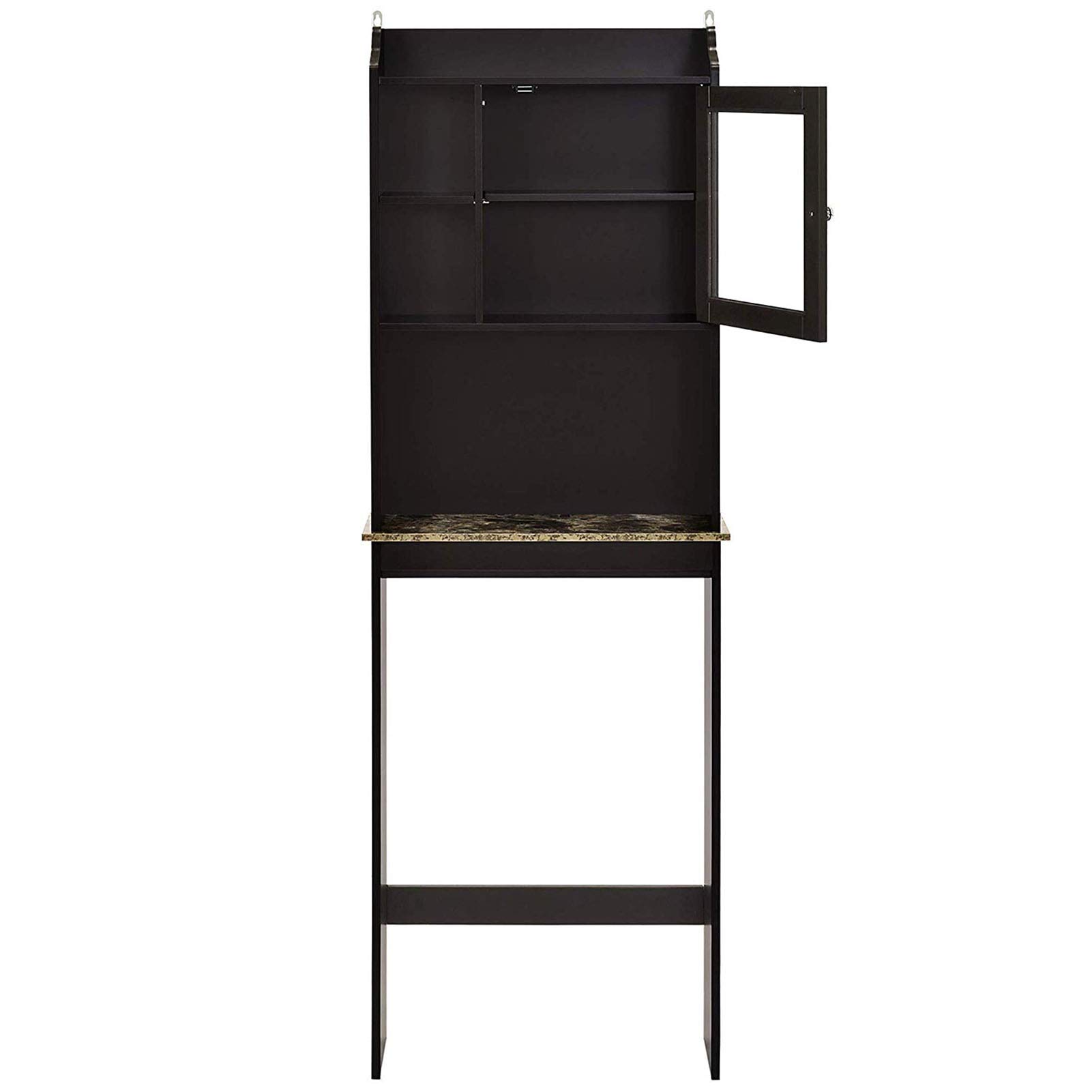 FLSOAY Over Toilet Bathroom Storage Cabinet - Space Saving Organizer with 3-Tier Shelves for Towels, Toiletries & Cosmetics | Perfect for Small Bathrooms, Apartments & Dorm Rooms