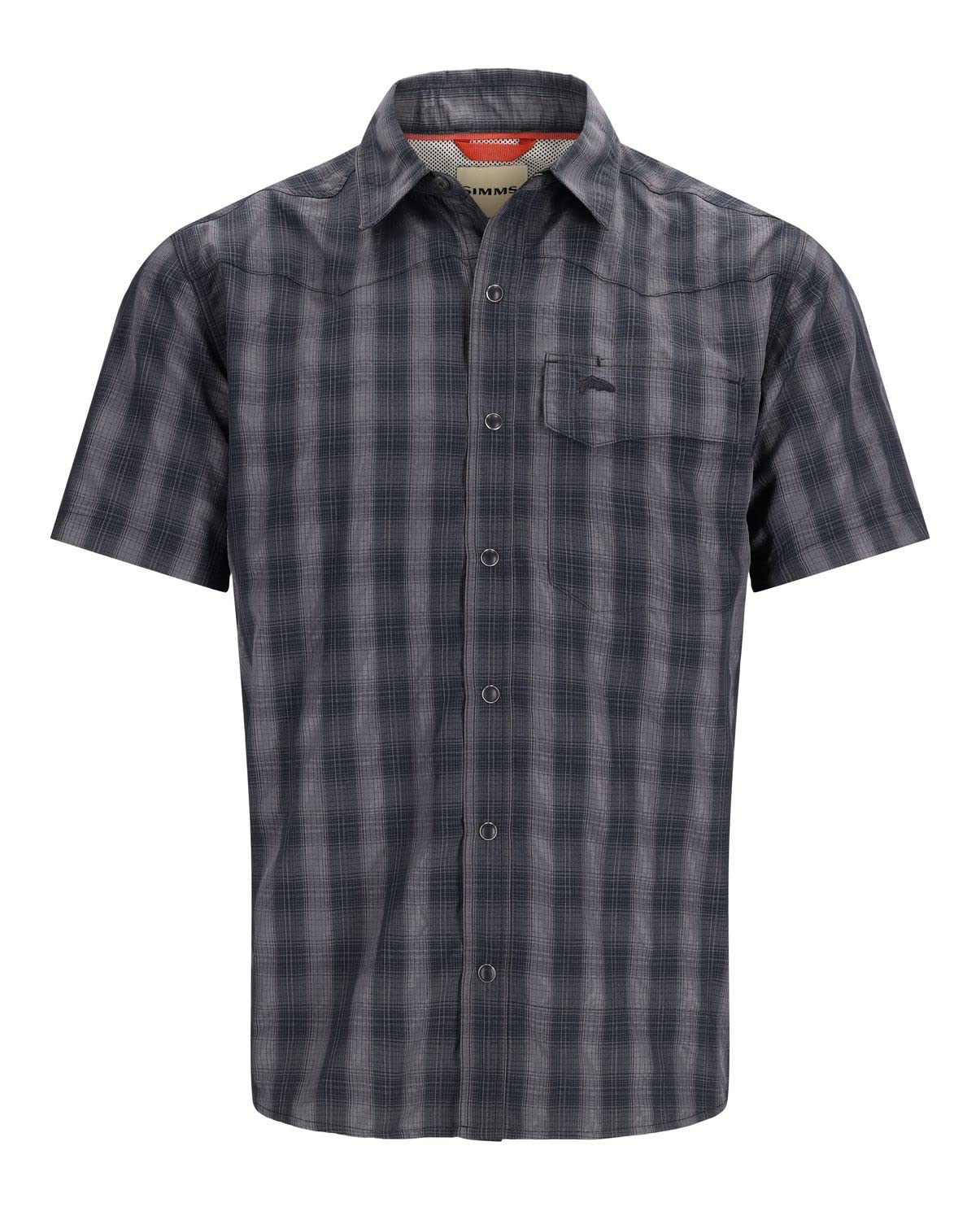 Simms Men's Big Sky Vented Fishing Shirt - UPF 50+ Sun Protection, Moisture-Wicking Short Sleeve Shirt for Fishing, Hiking & Outdoor Activities