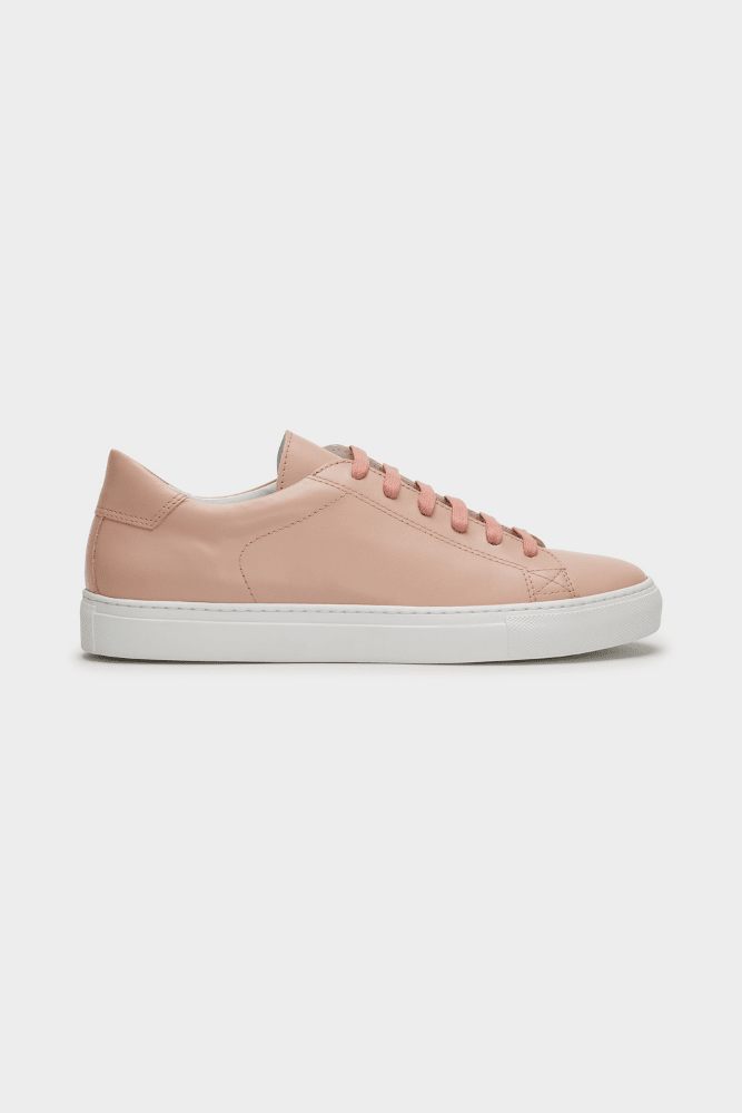 GCV2 Low Sneakers for Women - Light Pink Leather Casual Shoes with White Sole | Comfortable Walking & Everyday Wear