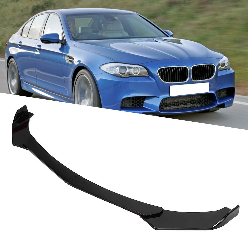 Universal Front Bumper Lip Spoiler - Matte Black ABS Plastic Front Lip Kit Compatible with Toyota Camry/Corolla (2018-2023) - Enhances Sporty Look & Improves Aerodynamics for Street Racing & Car Shows