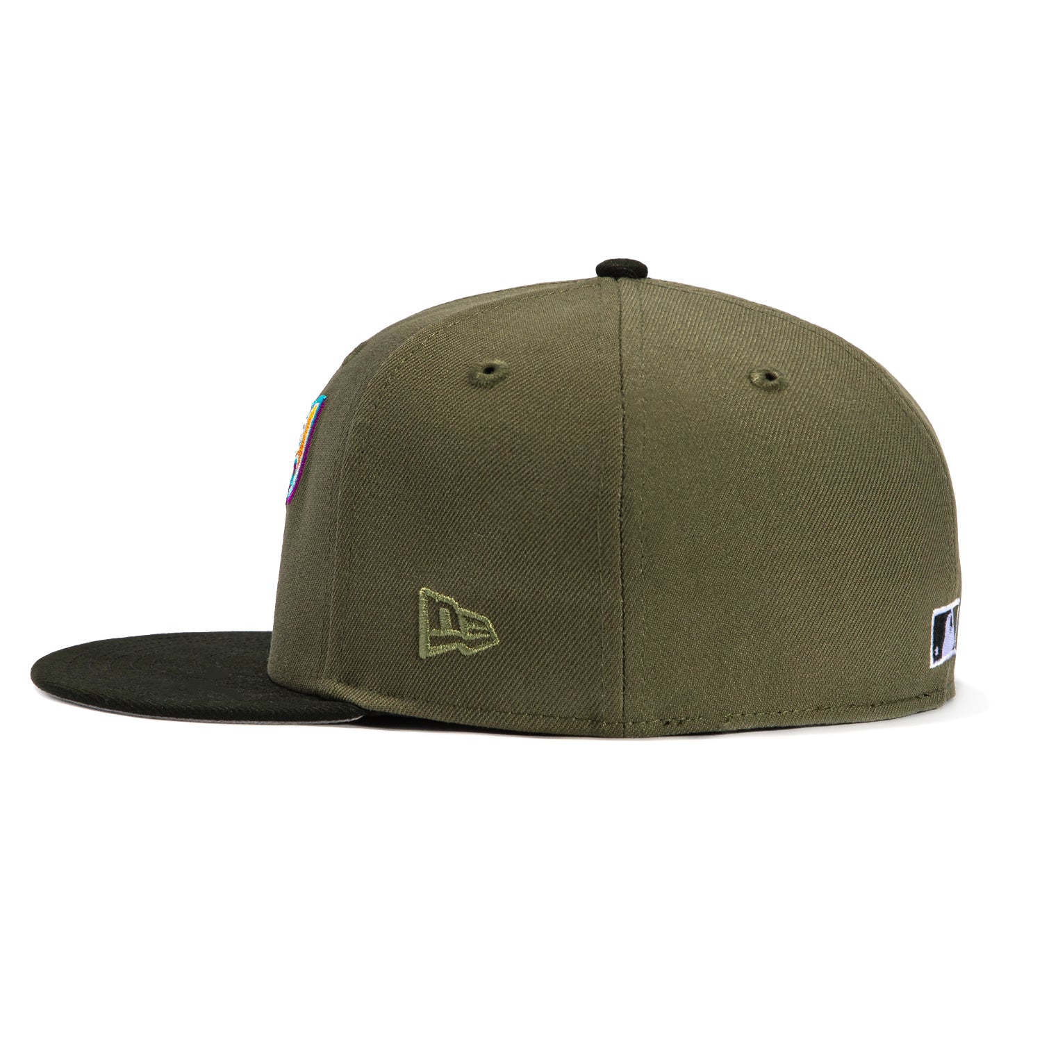 New Era 59Fifty Arizona Diamondbacks Gradient Script Baseball Cap - Olive & Black Hat for Men, Women | Official MLB Licensed Snapback for Sports Fans, Outdoor Activities & Casual Wear