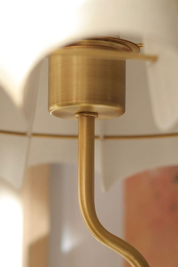 Elegant Cora Gold Natural Table Lamp - Modern Home & Office Decor for Bedroom, Living Room, and Study