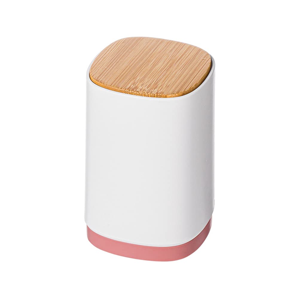 Automatic Push-Type Toothpick Dispenser with Split Cotton Swabs & Dental Floss Storage - Perfect for Dining Tables, Restaurants, Kitchens & Parties (Red) | Compact Hygienic Solution for Home, Office & Travel Use