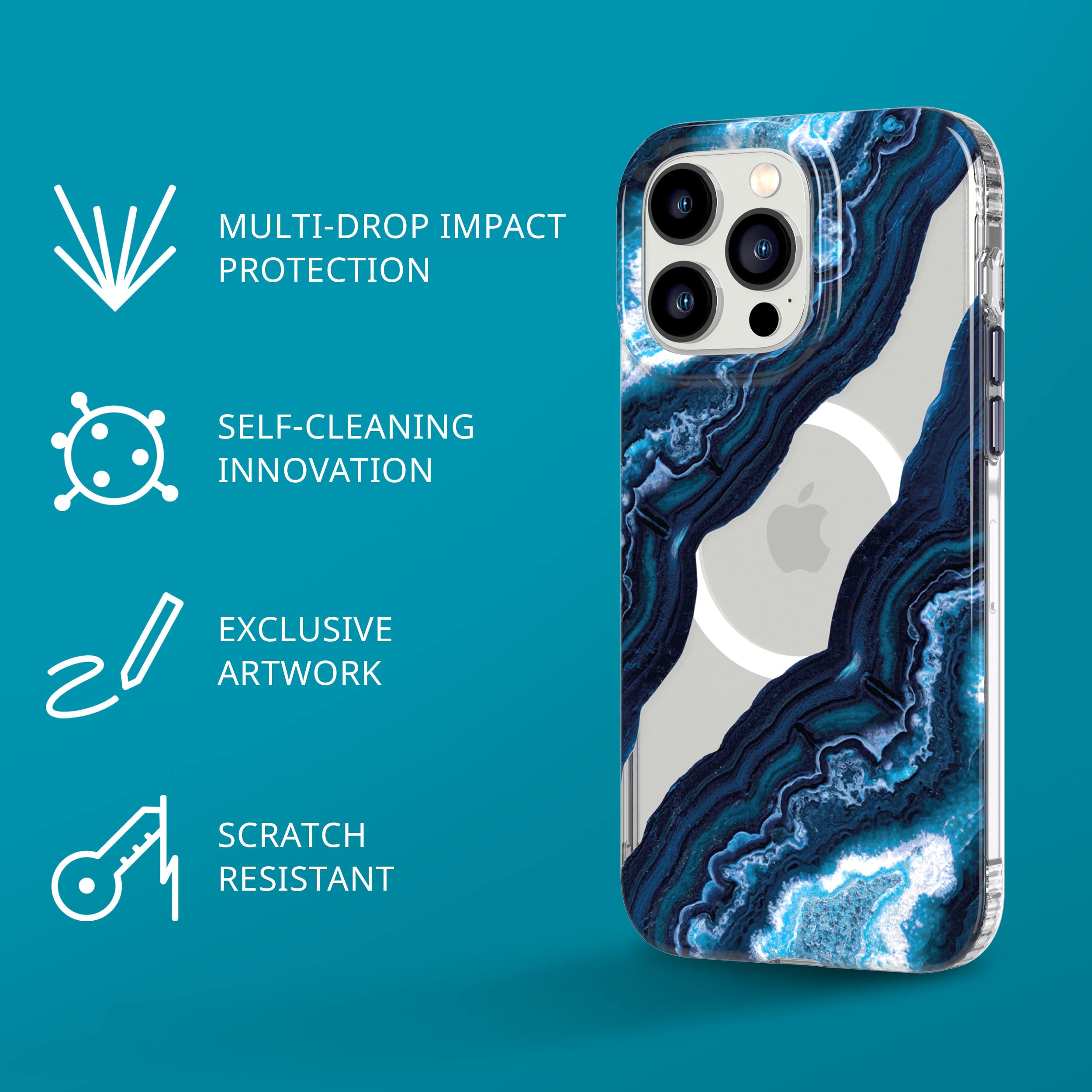 Tech21 iPhone 14 Pro Max Evo Art MagSafe Compatible Case - Premium Protective Cover with Exclusive Designs, Scratch Resistant & 12ft Drop Protection - Perfect for Everyday Use, Travel & Outdoor Activities