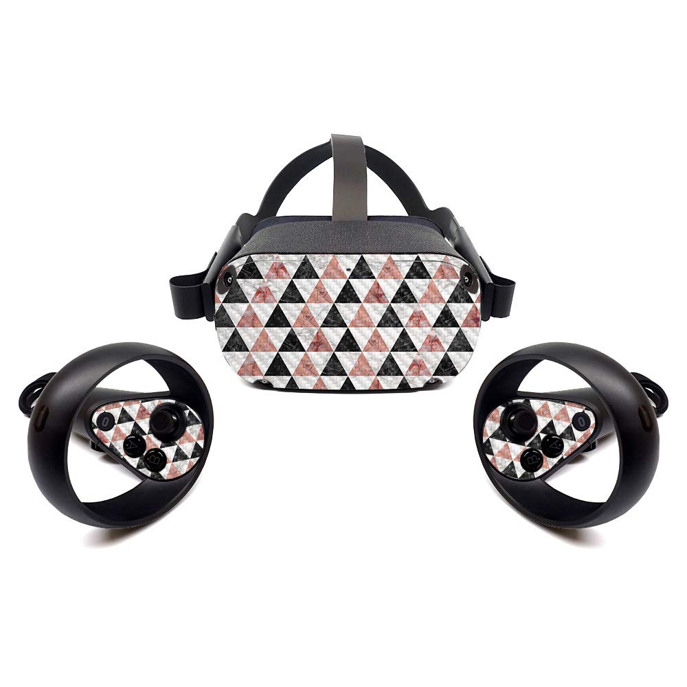 Premium Carbon Fiber Skin for Oculus Quest - Marble Pyramids Design | Protective & Durable Textured Cover | Easy to Apply & Remove | Made in USA | Perfect for Gaming, VR Protection & Style Customization