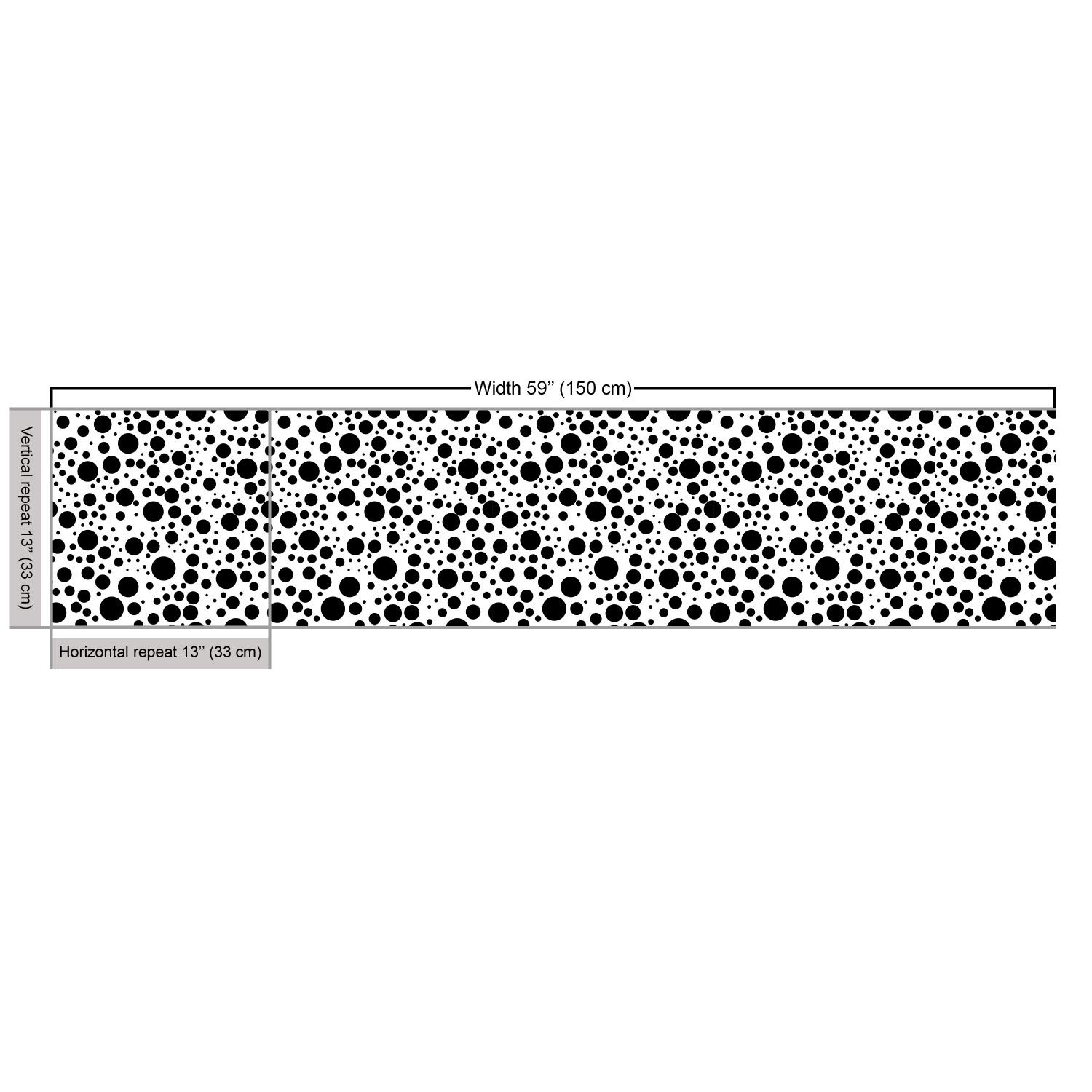 Ambesonne Black and White Polka Dot Fabric by The Yard - Small & Large Dots Upholstery Material for Sofa, Curtains, Pillows - Decorative Home Decor Fabric for DIY Projects & Crafting (Black/White)