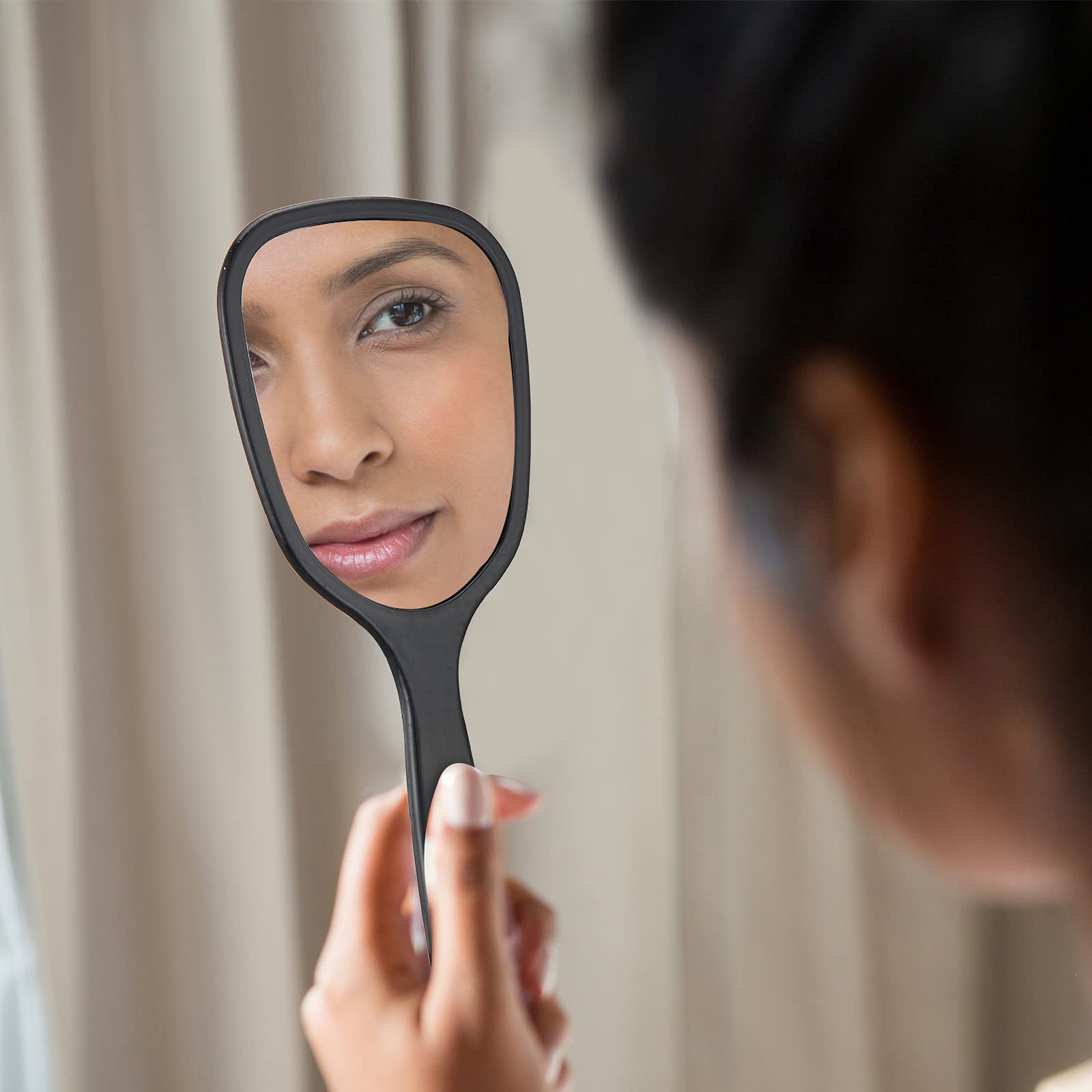 Jetec Handheld Travel Mirror 8-Pack - Compact Makeup Mirror for Home & Travel (Blue/Black/Red/White)