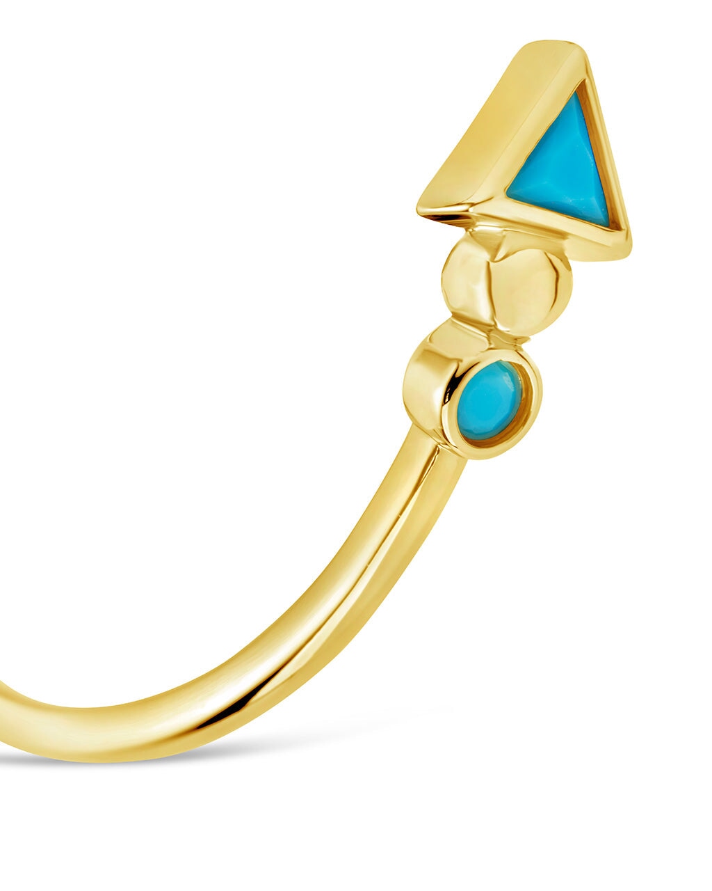 Kalena Turquoise Open Cuff Bracelet for Women - Handmade Boho Jewelry with Natural Stone - Perfect for Festivals, Weddings & Everyday Wear
