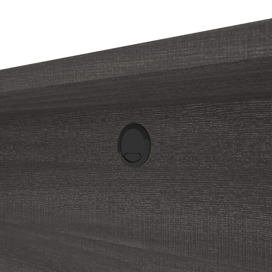 Bestar Prestige + 72W Office Desk Shell in Bark Grey & Slate - Modern Computer Workstation for Home & Office Workspace