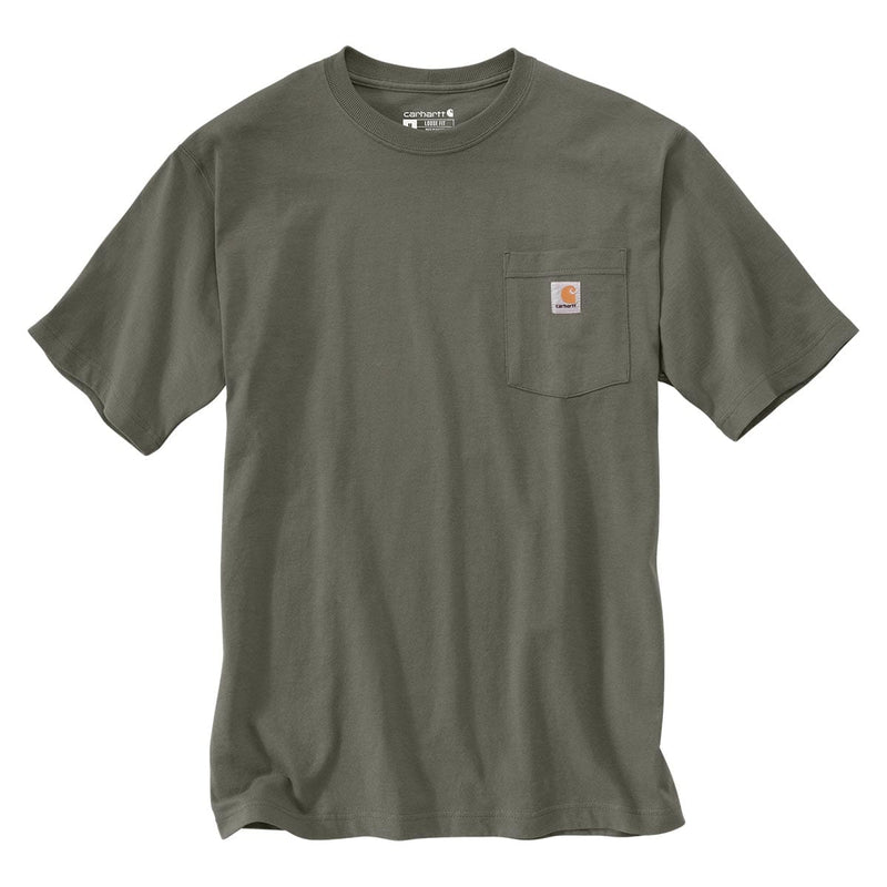 K87 Loose Fit Heavyweight Pocket T-Shirt for Men - Dusty Olive | Comfortable Casual Wear for Everyday Use & Outdoor Activities