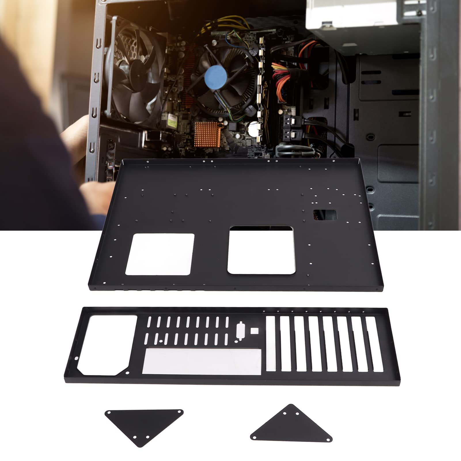 Best Open Frame Mining Rig Case - SECC Steel ATX/Micro-ATX/Mini-ITX Computer Chassis for Cryptocurrency Mining (Supports 12x9.6in Motherboards) - Perfect for GPU Mining Farms & Home Crypto Mining Setups