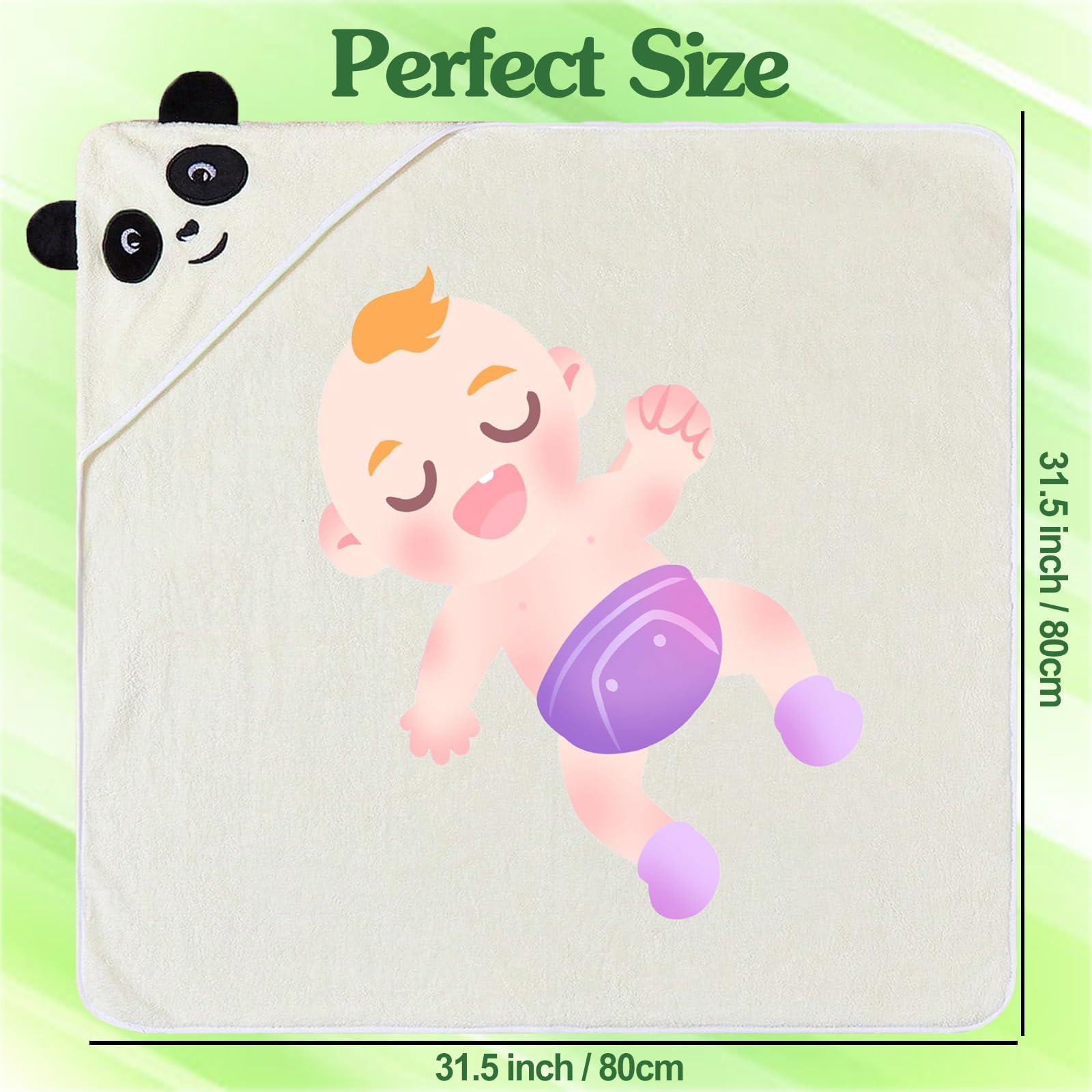 Premium Coral Fleece Baby Hooded Towel - Ultra Soft & Absorbent 32x32 Inch Unisex Bath Towel for Newborns, Toddlers & Kids | 4 Styles | Natural Baby Gift for Boys & Girls | Perfect for Bath Time, Swimming & Spa Days