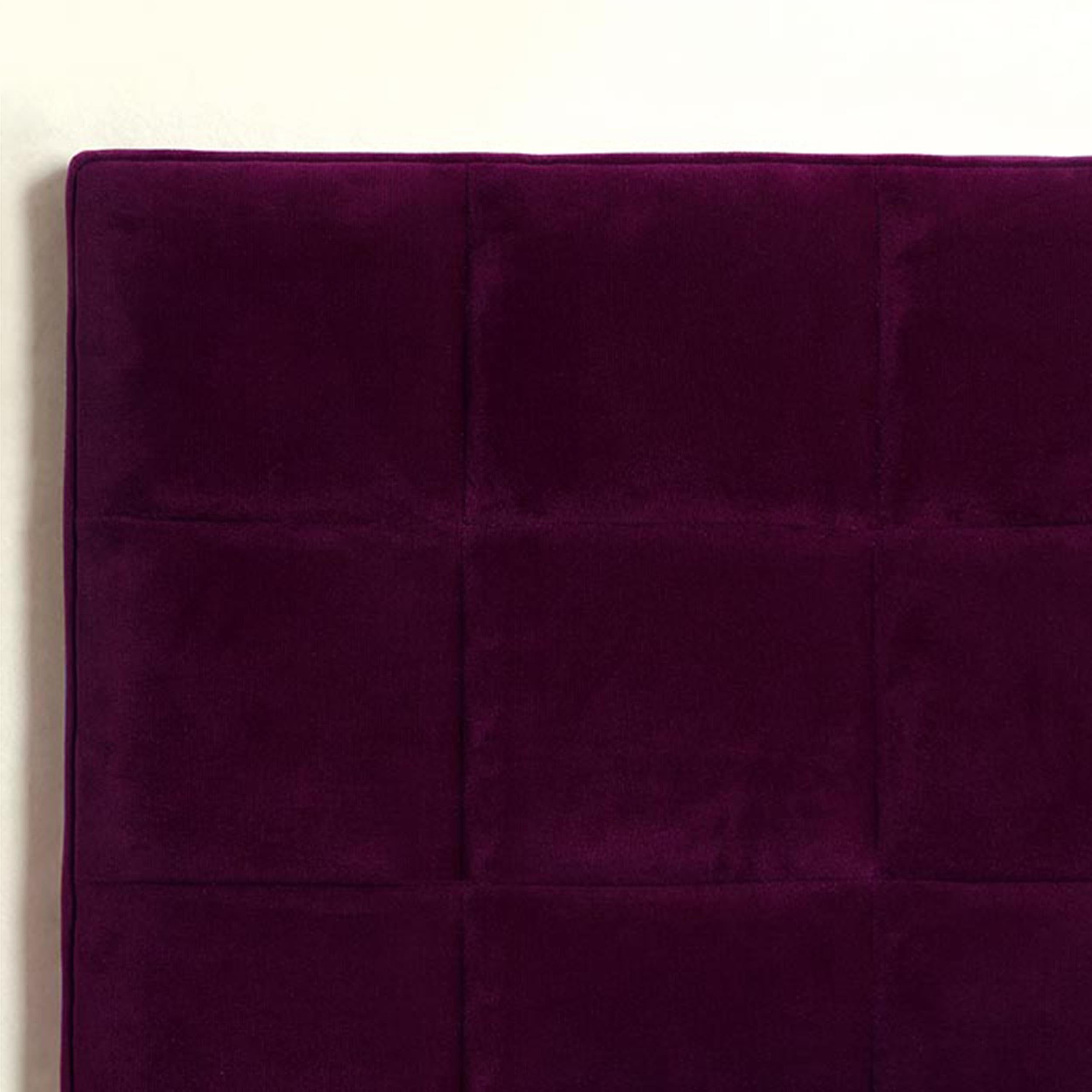 Fiorella Contemporary Square Tufted Fabric Twin Headboard - Purple Upholstered Bed Frame for Bedroom & Guest Room | Modern Bedroom Decor & Space-Saving Solution