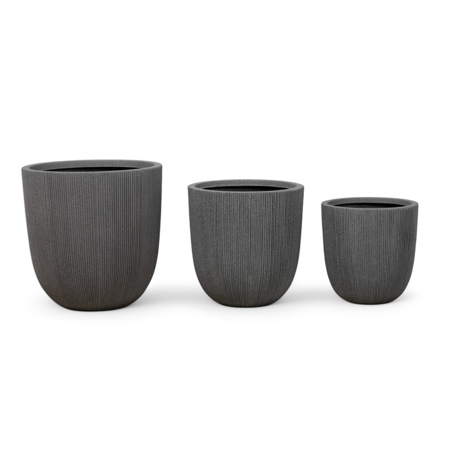 Textured Grey Indoor Outdoor Planters - Modern Durable Garden Pots for Patio, Balcony & Home Decor | Perfect for Succulents, Flowers & Plants