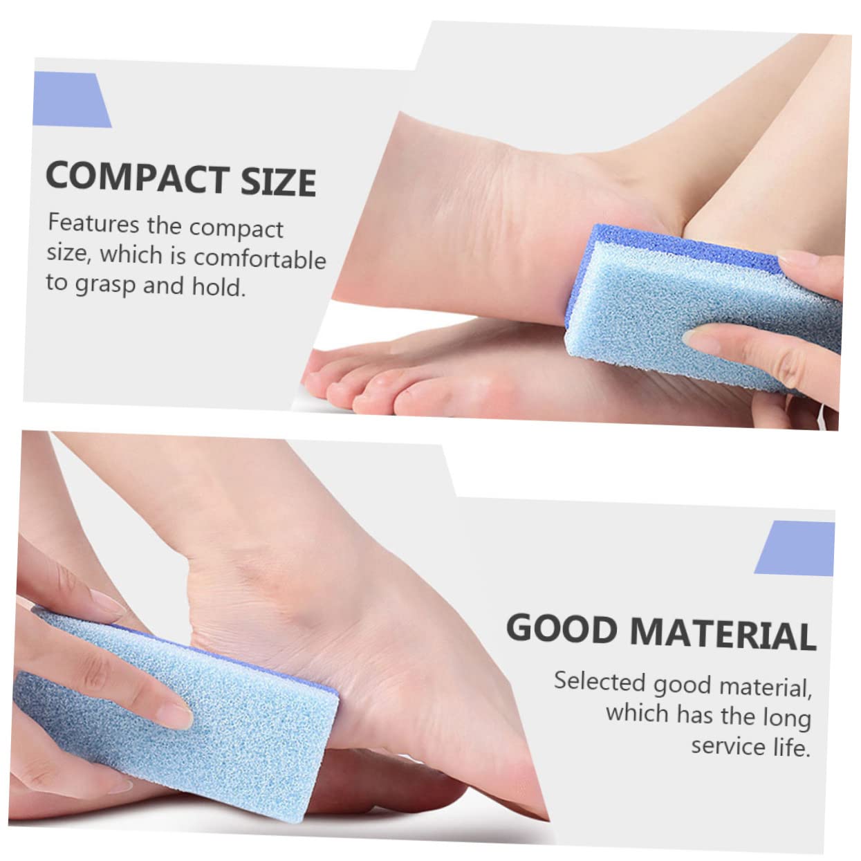 FRCOLOR 6-Piece Pedicure Sponge Set - Foot Massage File, Callus Remover & Heel Scrubber for Soft Smooth Feet - Perfect for At-Home Pedicures, Foot Care & Nail Salon Use
