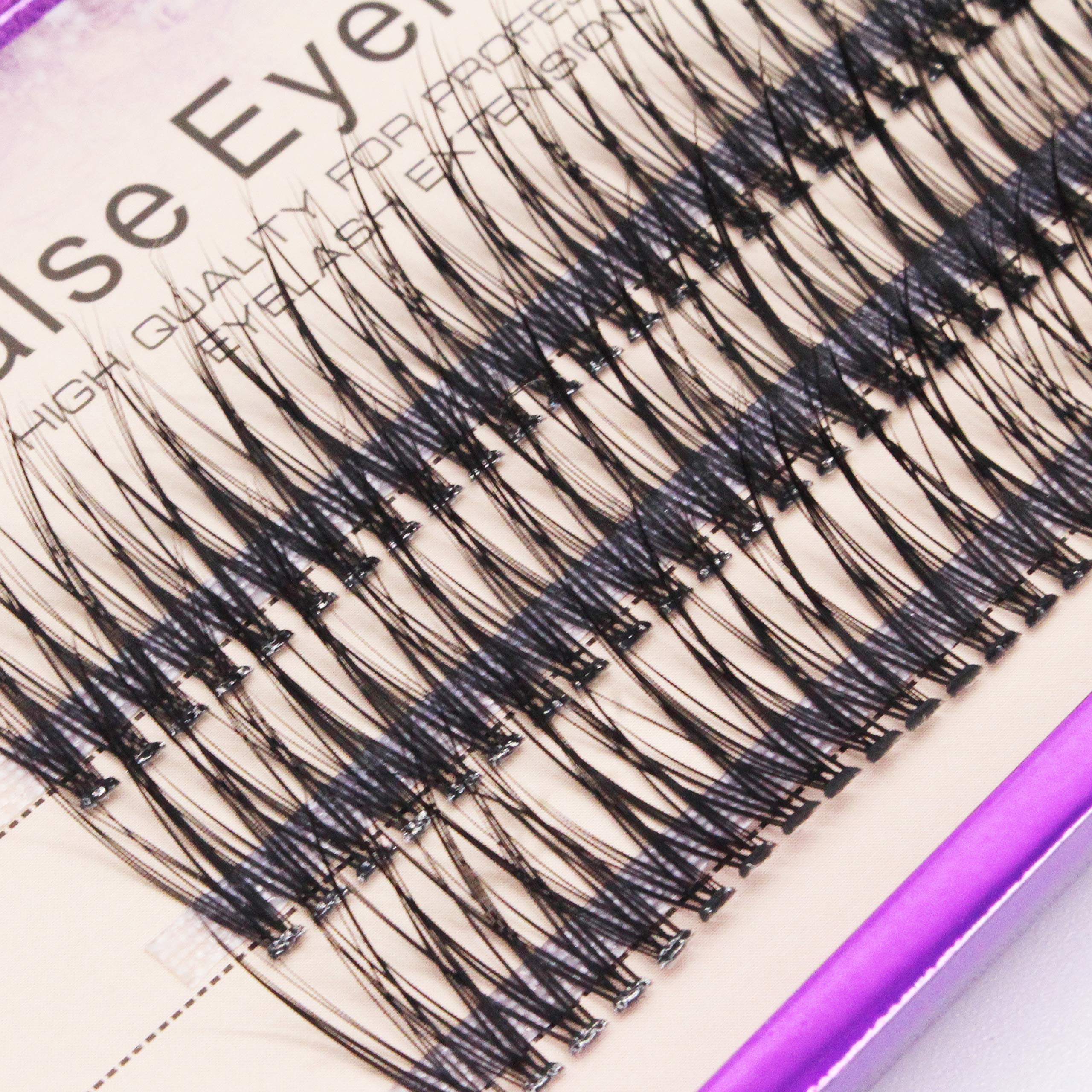 Premium 120pcs D Curl 12D Faux Mink Eyelash Clusters - Natural Soft Long PBT Fish Tail Lashes for Volume & Length | Handmade Individual False Eyelash Extensions (14mm) | Perfect for Bridal, Party & Daily Makeup Looks