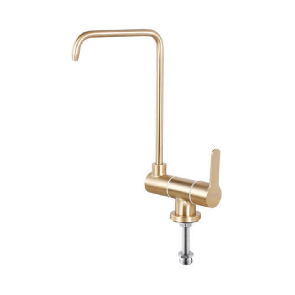 Brushed Gold Stainless Steel Water Filter Faucet - Pure Cold Water Dispenser for Kitchen Sink and Countertop Use