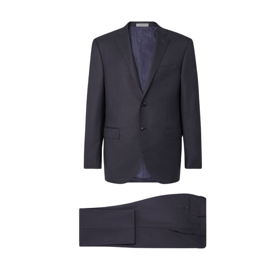 Premium CORNELIANI Leader Wool Suit - Navy Blue | Classic Business Attire for Men | Perfect for Office, Weddings & Formal Events