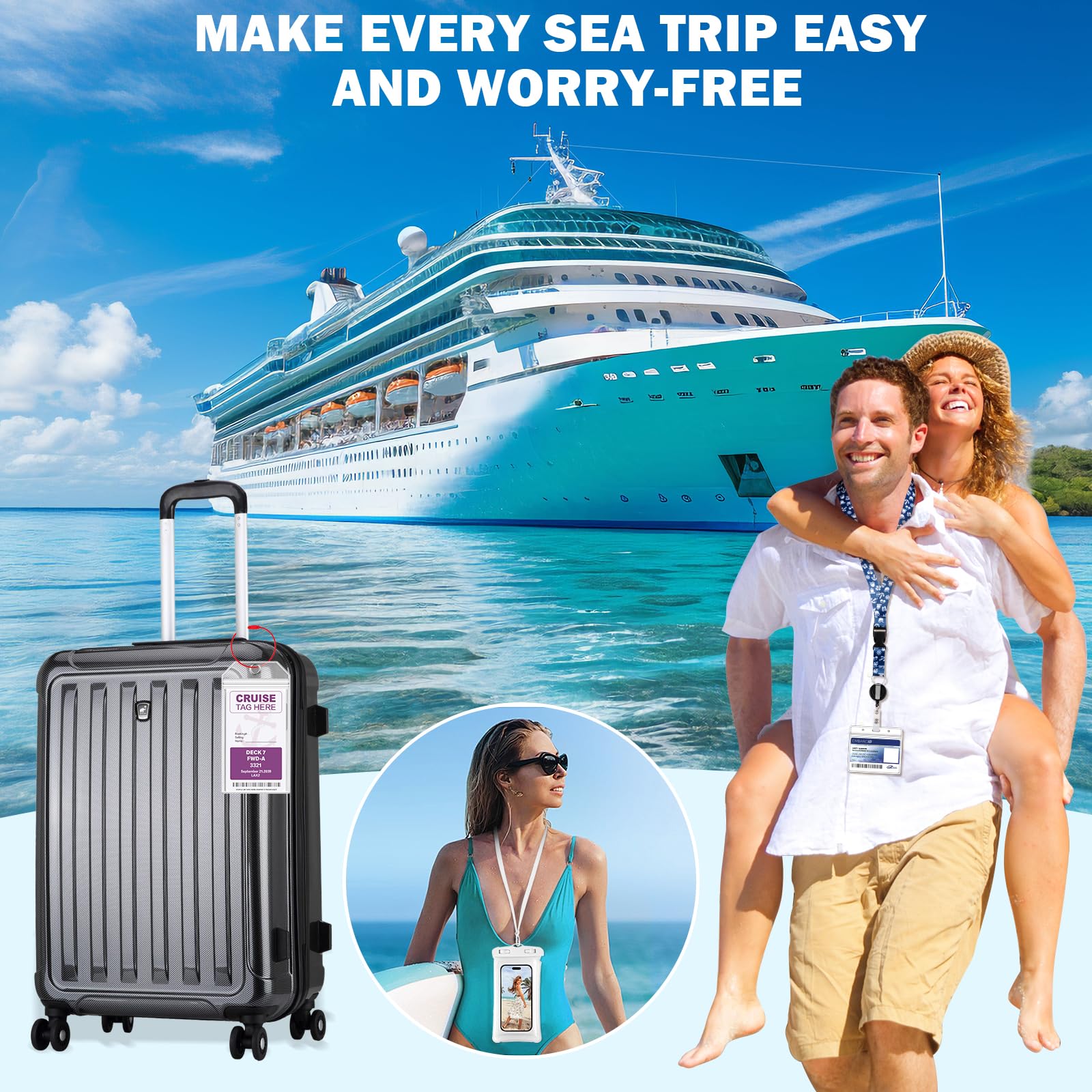 2025 Cruise Essentials Kit - Power Strip, Lanyards & Hooks for Travel