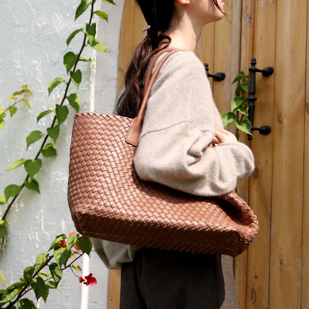 Stylish Large Capacity Handwoven Cotton Tote Bag for Women - Perfect for Shopping, Beach, Travel & Everyday Use