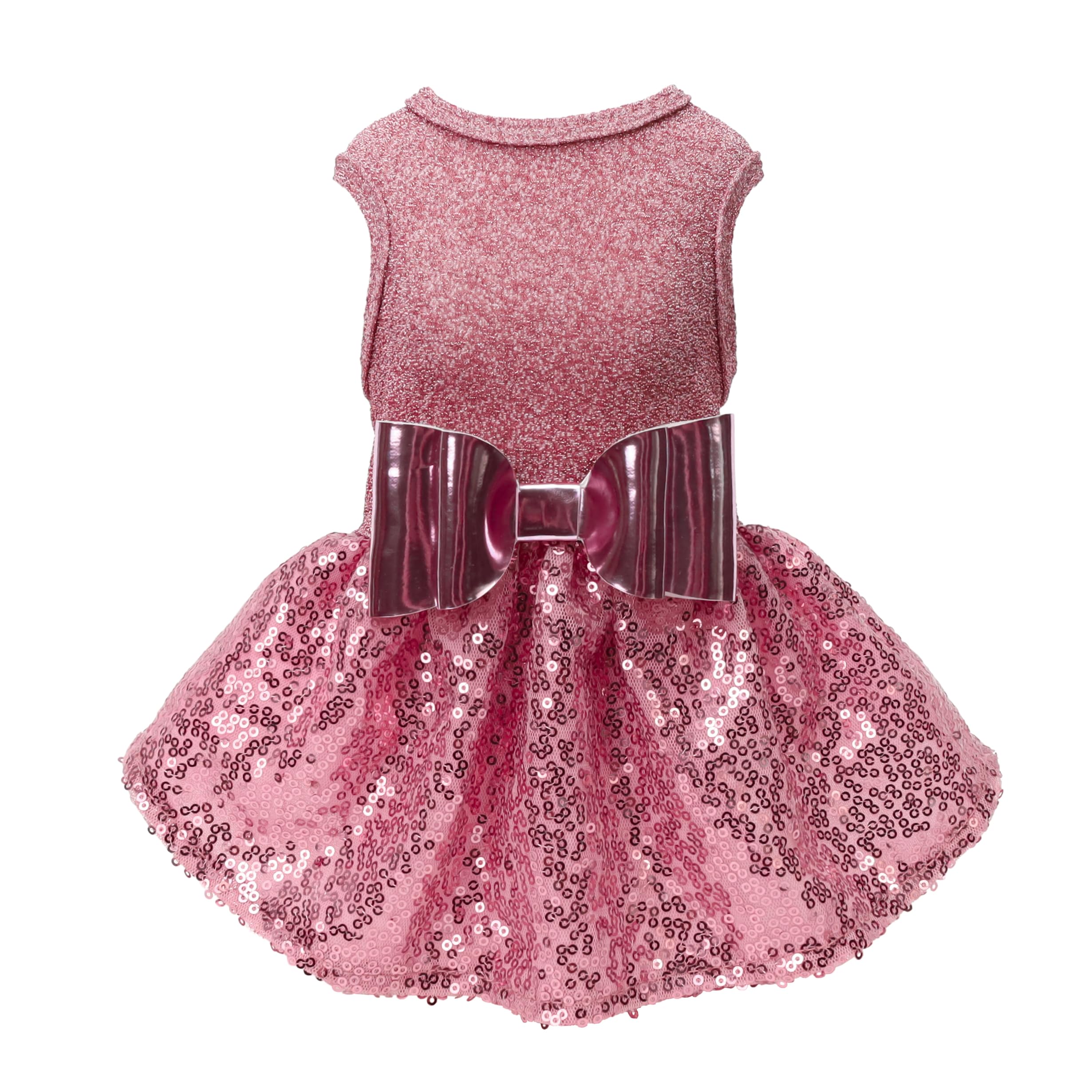 Sparkly Sequin Dog Dress for Small Dogs - Light Pink Formal Pet Wedding Attire & Birthday Outfit for Cats | Perfect for Special Occasions, Parties & Photo Shoots