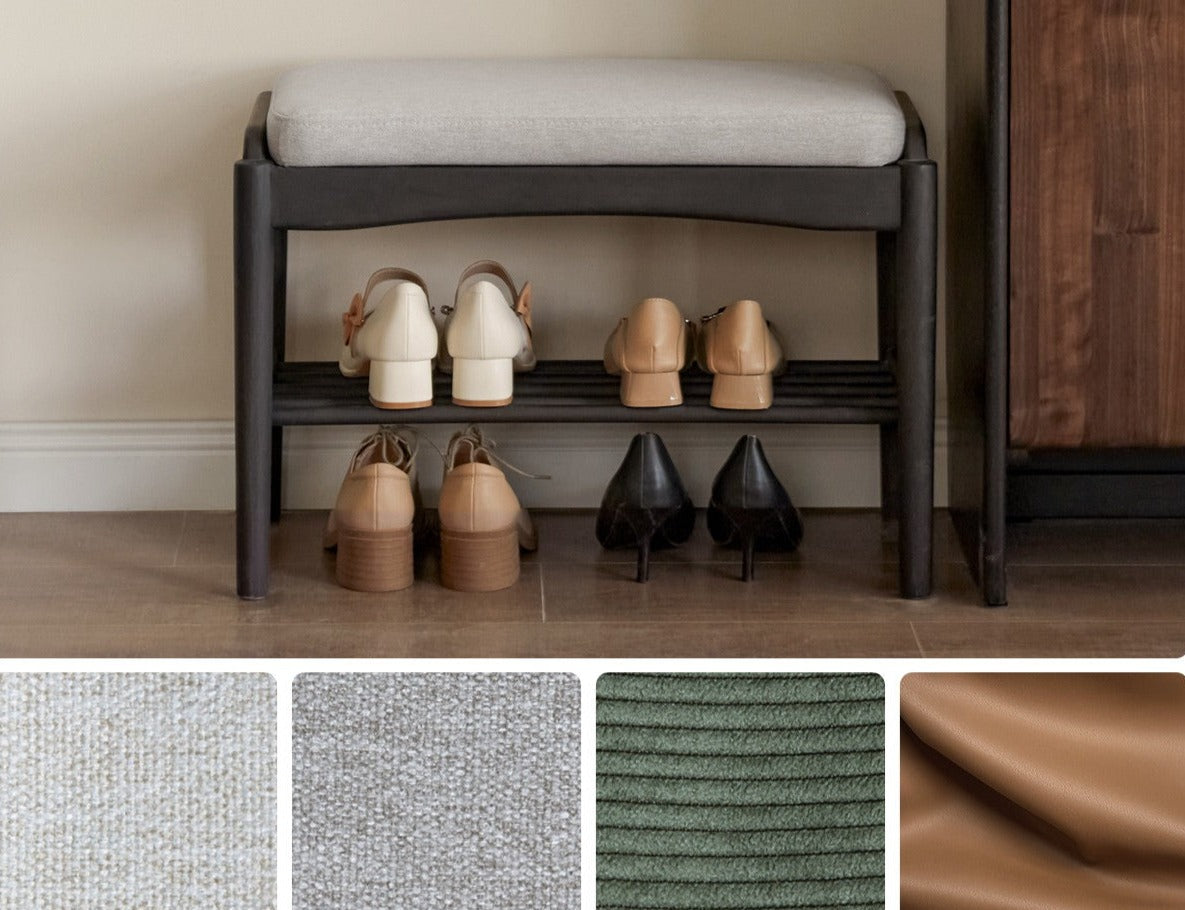 Solid Oak Wood Shoe Bench - Durable Entryway Shoe Storage & Seating for Home, Mudroom, or Bedroom - Perfect for Organizing Shoes & Putting On/Taking Off Footwear