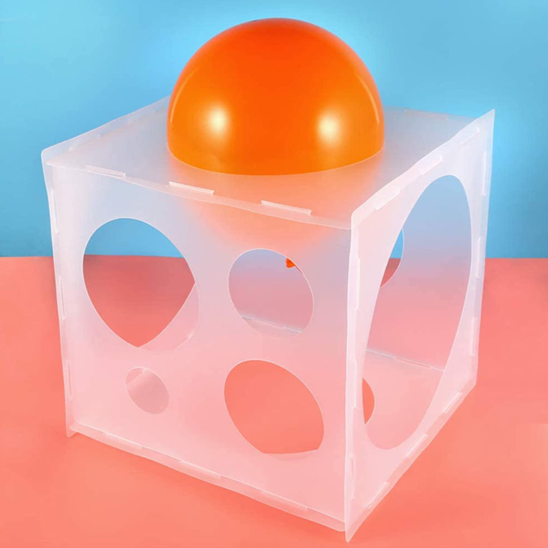 Acrice Collapsible Plastic Balloon Measuring Box with 9 Adjustable Hole Sizes - Perfect for Birthday Party Decorations, Baby Showers & Wedding Balloon Arrangements