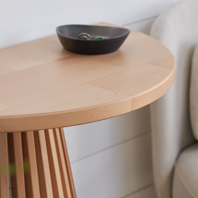 Sustainable Zero Waste Entryway Table - Eco-Friendly Wooden Console for Hallway & Foyer Organization | Perfect for Small Space Living & Minimalist Home Decor