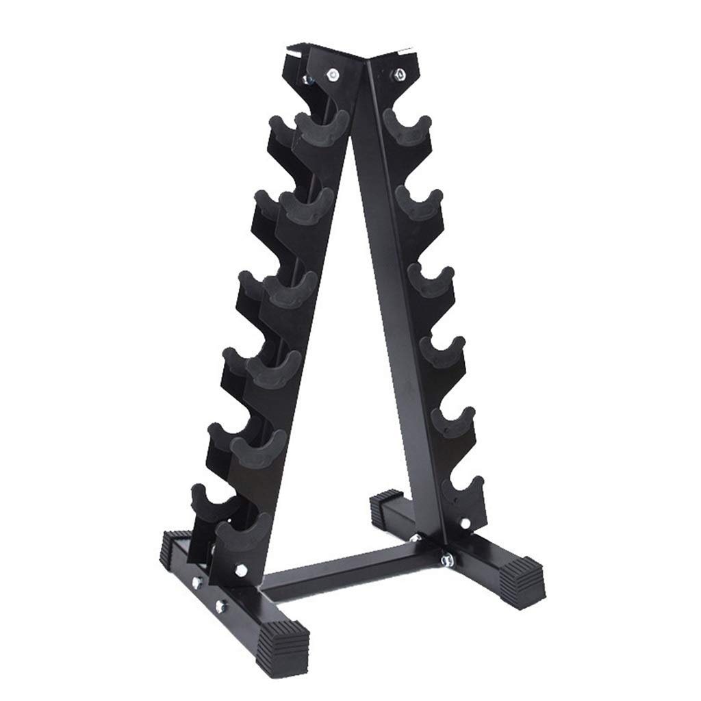 Hexagonal Dumbbell Storage Rack for 6 Pairs - Heavy Duty Fixed Dumbbell Organizer Stand for Home Gym (Black, 42x46x78cm) | Perfect for Garage, Basement & Home Workout Spaces