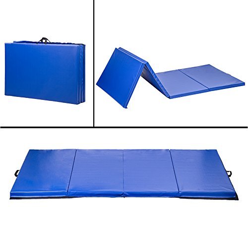 BestMassage 4x10x2 Inch Thick Gymnastics Mat - Foldable Tumbling Mat for Indoor & Outdoor Use - 2” Thick Exercise Mat for Yoga, Stretching, Cheerleading, Martial Arts & Home Gym - Perfect for Home Workouts, Yoga Studios & Training Centers