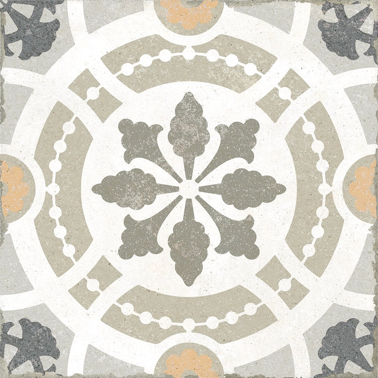 Zellige Charm Porcelain Floor Tiles - Sahara Geometry Pattern - Handmade Moroccan Style Tiles for Kitchen Backsplash, Bathroom & Shower Walls - Waterproof & Durable Ceramic Tiles for Home Decor