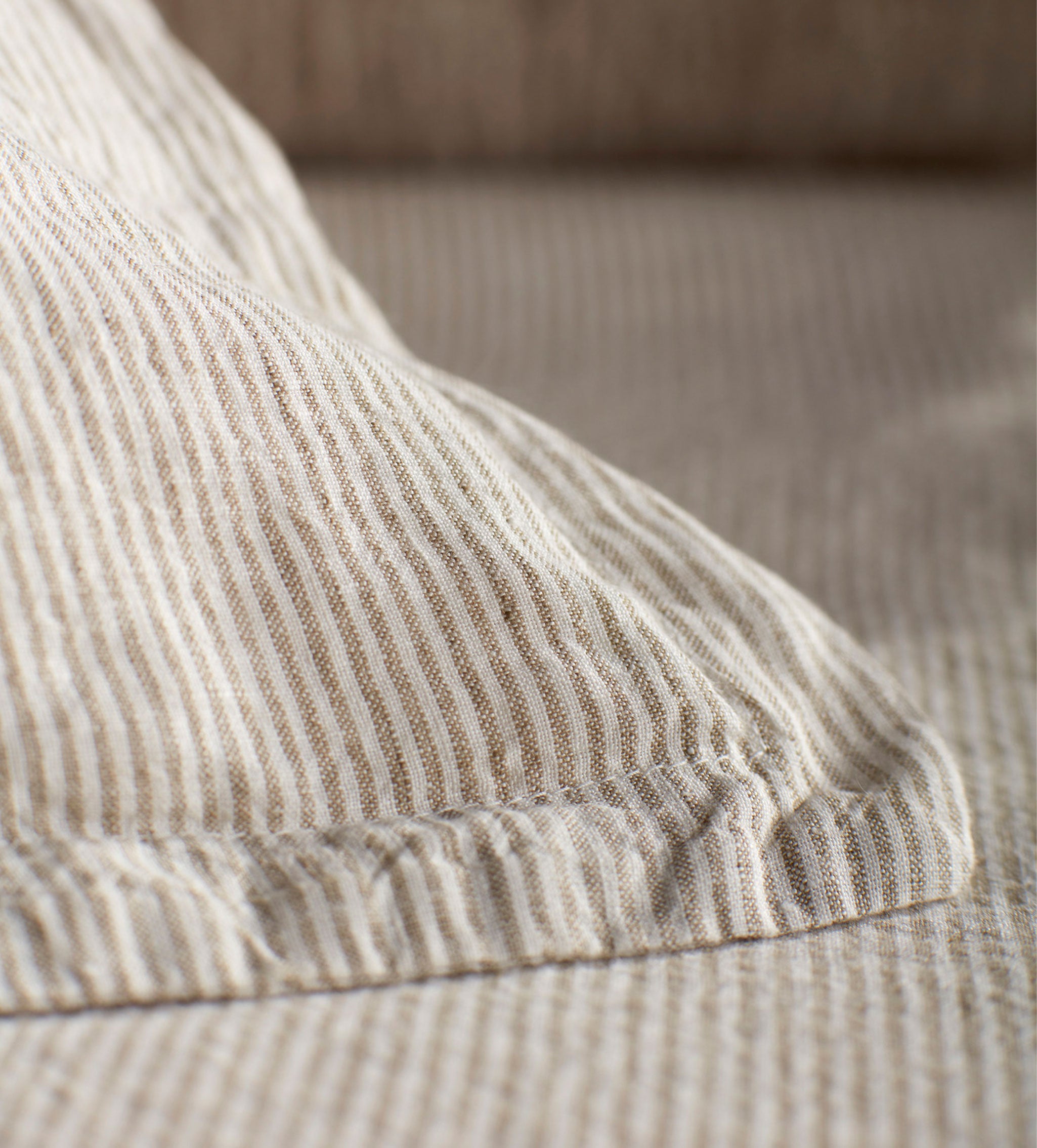 Premium 100% Linen Duvet Cover with Natural Sid Stripe - Breathable & Hypoallergenic Bedding for All Seasons | Perfect for Master Bedroom, Guest Room & Vacation Homes