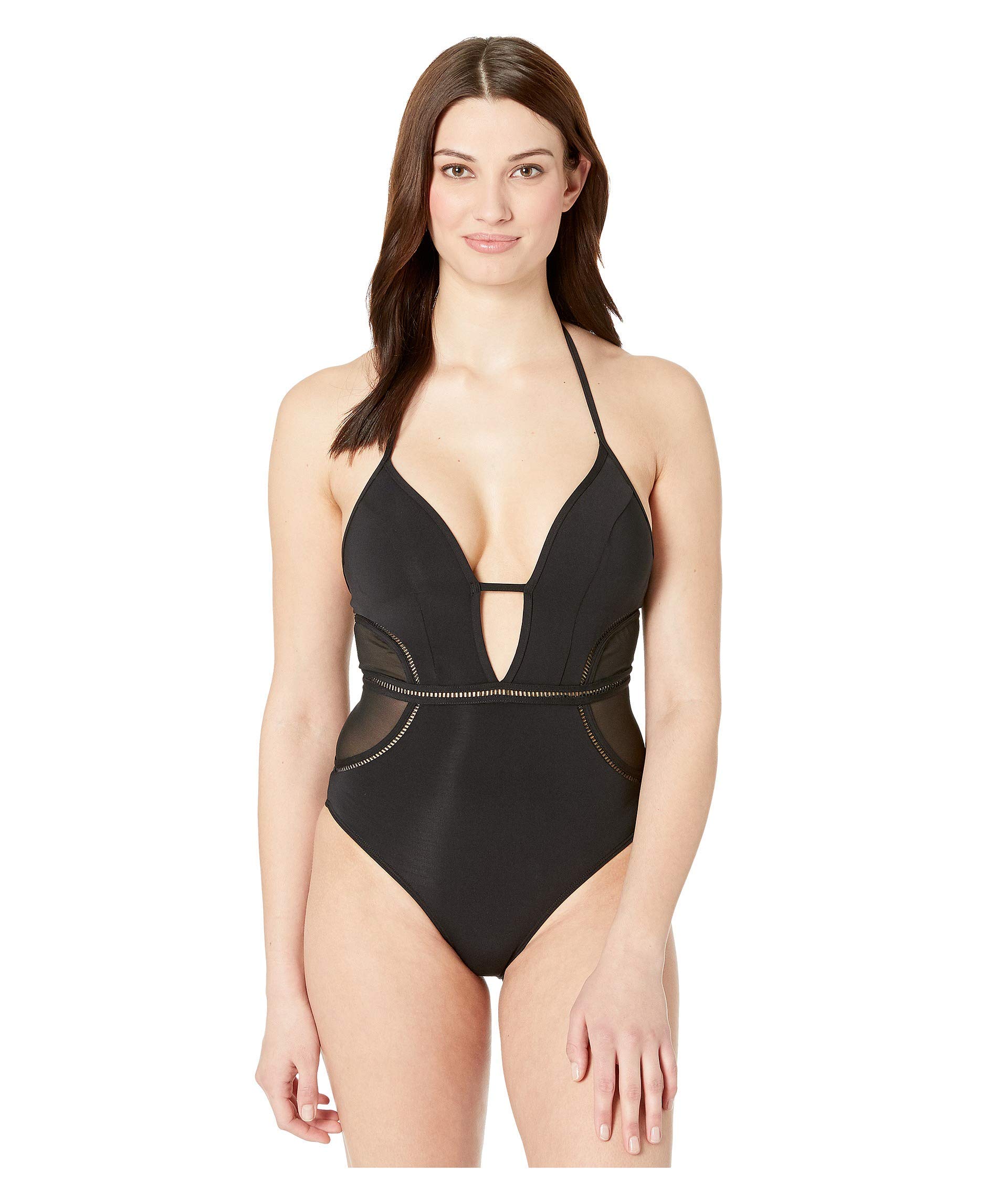 Jets by Jessika Allen Women's Aspire Plunge One Piece Swimsuit - Sexy High Cut Bathing Suit for Beach, Pool & Vacation | Tummy Control Swimwear