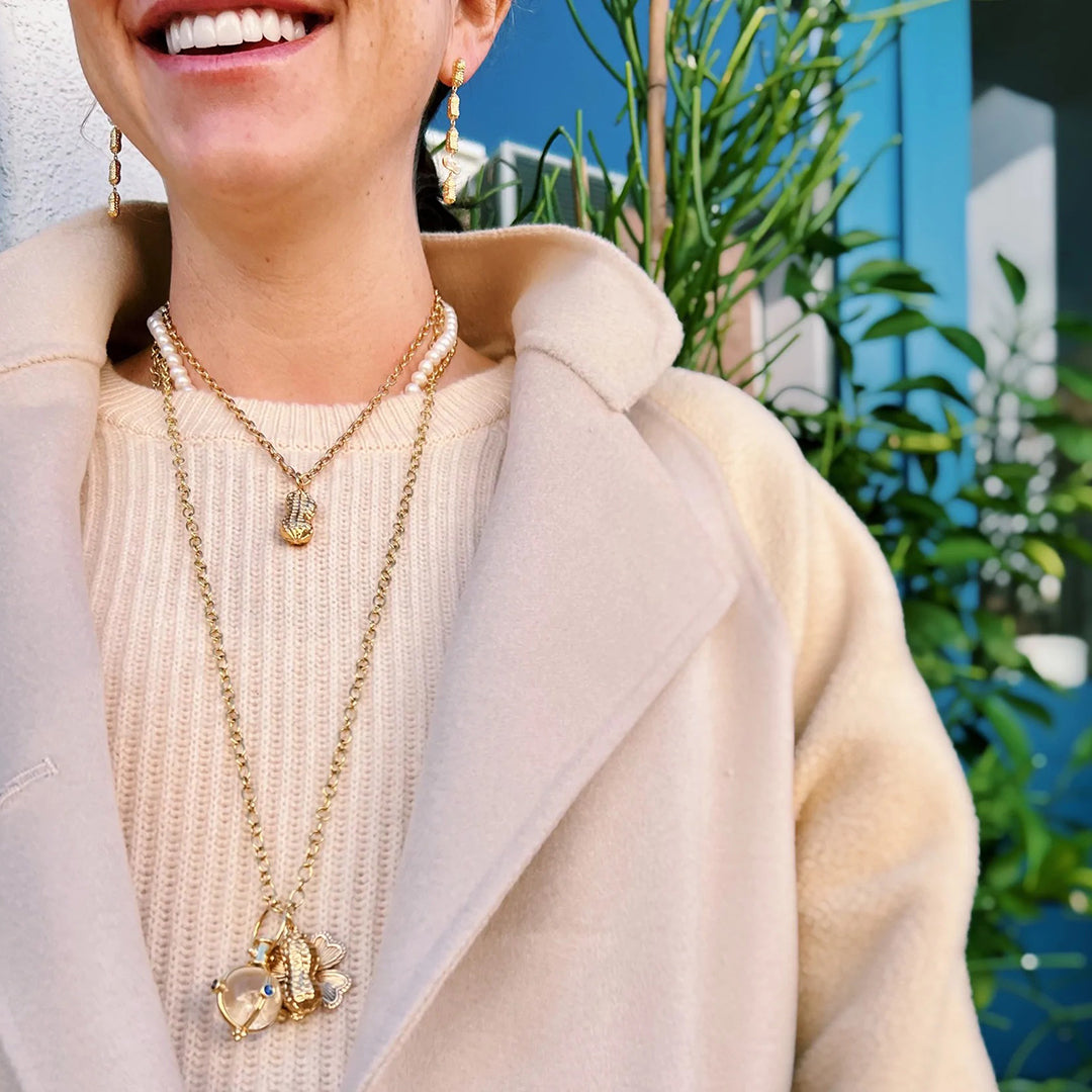 Goldbug Collection Peanut Charm - 14K Gold Plated Necklace for Women, Cute Peanut Pendant Jewelry Gift for Her - Perfect for Birthdays, Anniversaries & Everyday Wear