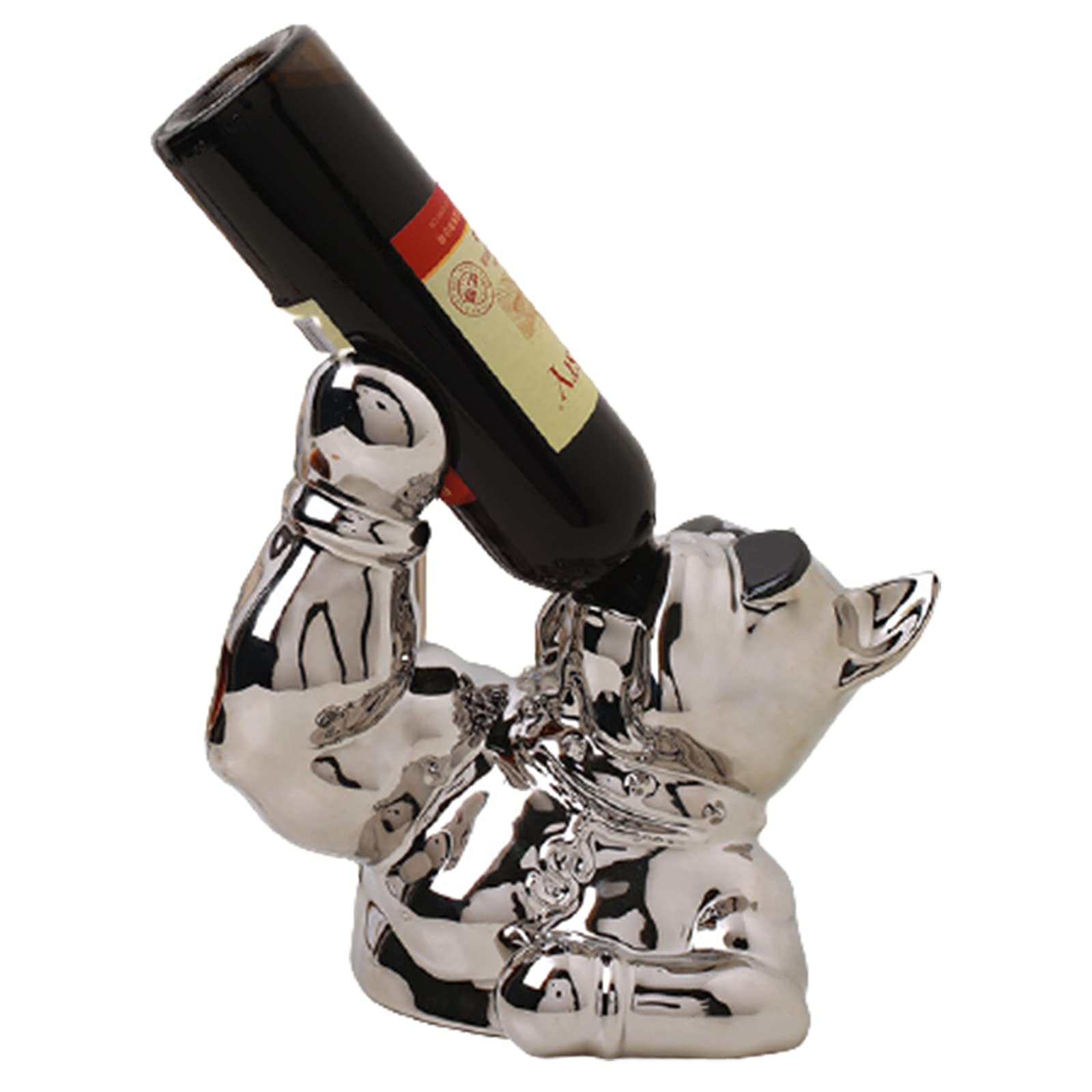 French Bulldog Wine Rack - Modern Luxury Wine Bottle Holder for Home Decor, Creative Wine Storage Display Clip - Perfect for Living Room, Kitchen, Bar & Gift Giving