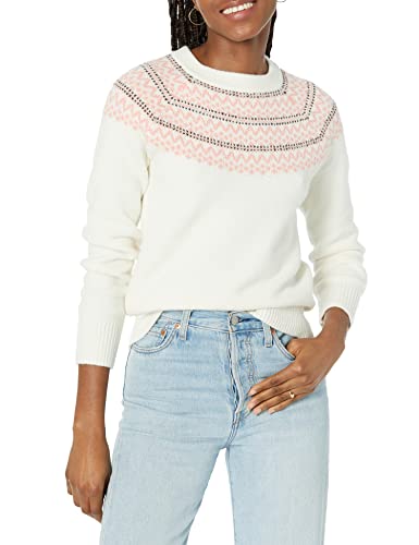 Ivory Pink Fair Isle Print
