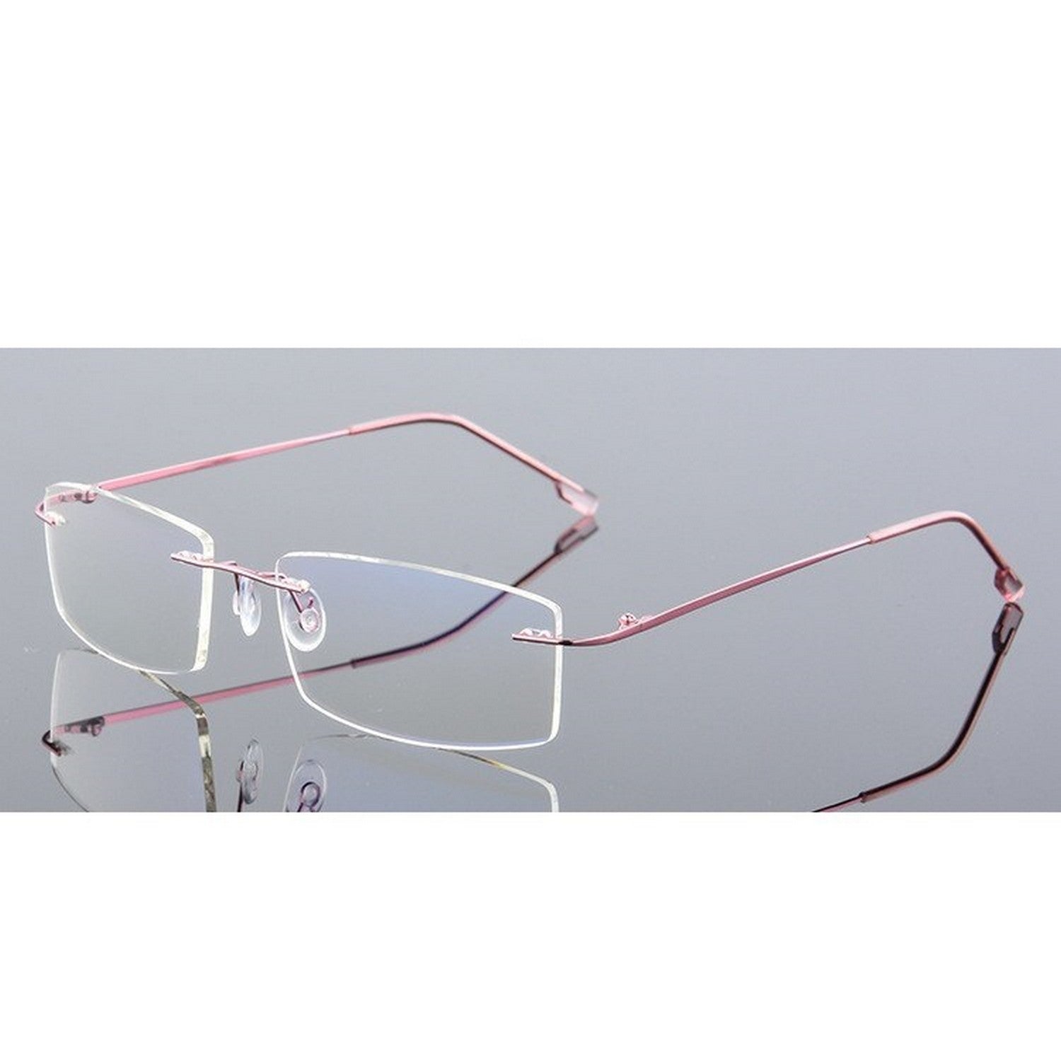 Stylish Rimless Blue Light Blocking Glasses for Men & Women - Anti Eye Strain Computer & Gaming Glasses for Office Work & Screen Time Protection