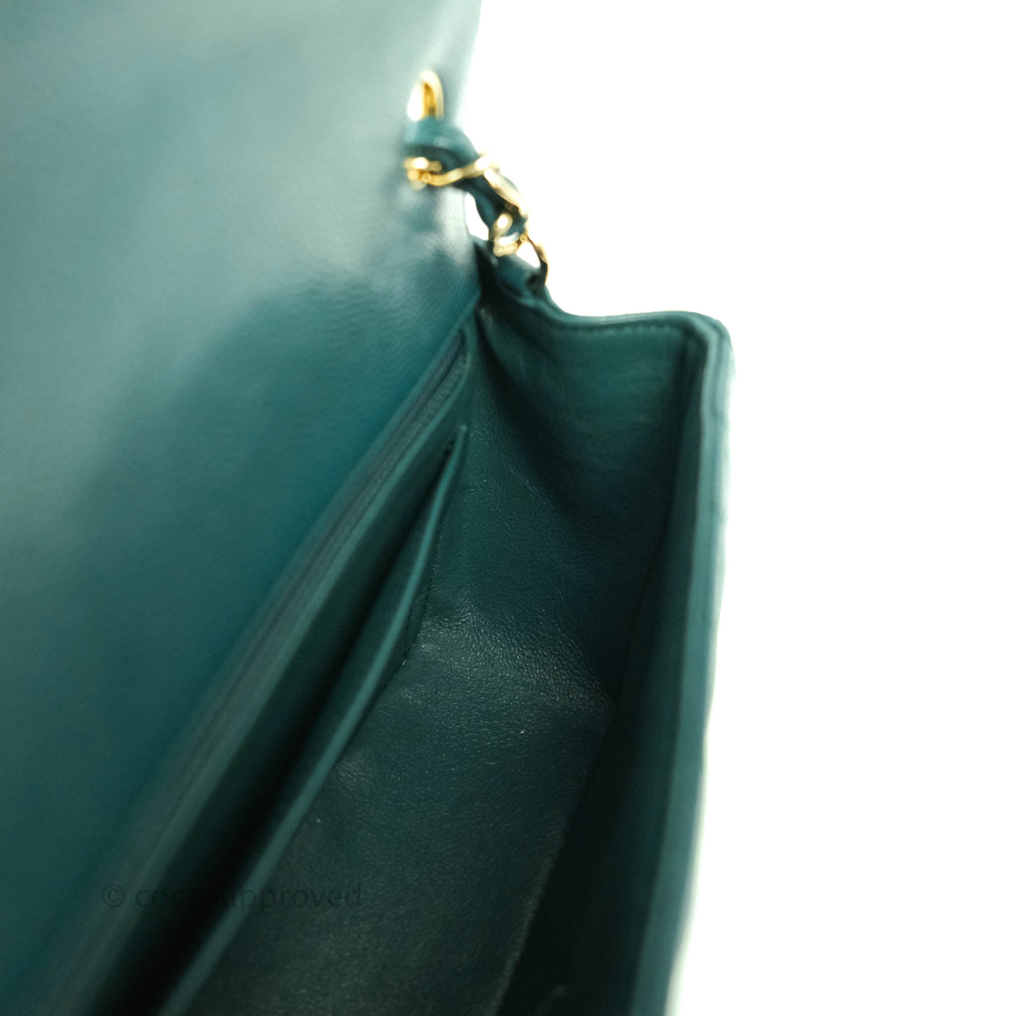 Chanel Chevron Mini Rectangular Caviar Leather Flap Bag - Dark Green with Gold Hardware | Luxury Crossbody Purse for Women, Perfect for Evening Events & Date Nights