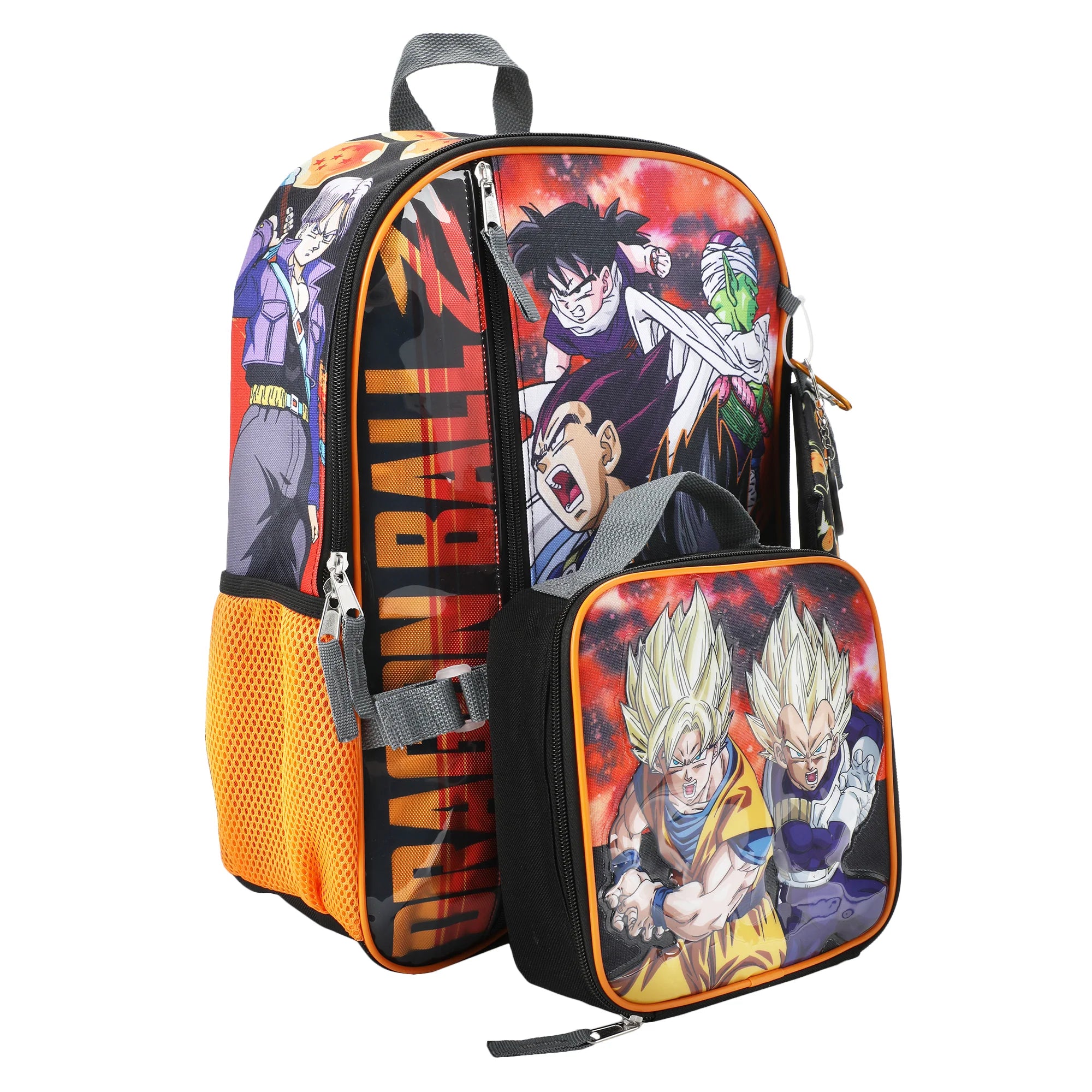 Dragon Ball Z Kids Backpack and Lunch Box Set - 5 Piece Anime School Supplies for Boys & Girls - Perfect for School, Travel, and Dragon Ball Fans