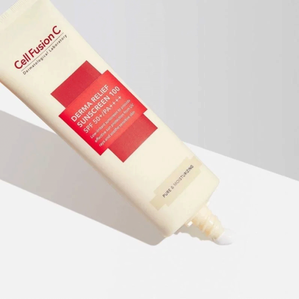 Cell Fusion C Derma Relief Sunscreen SPF50+ PA++++ 50ml - High Protection UVA/UVB Broad Spectrum for Sensitive Skin - Perfect for Daily Use, Outdoor Activities & Travel