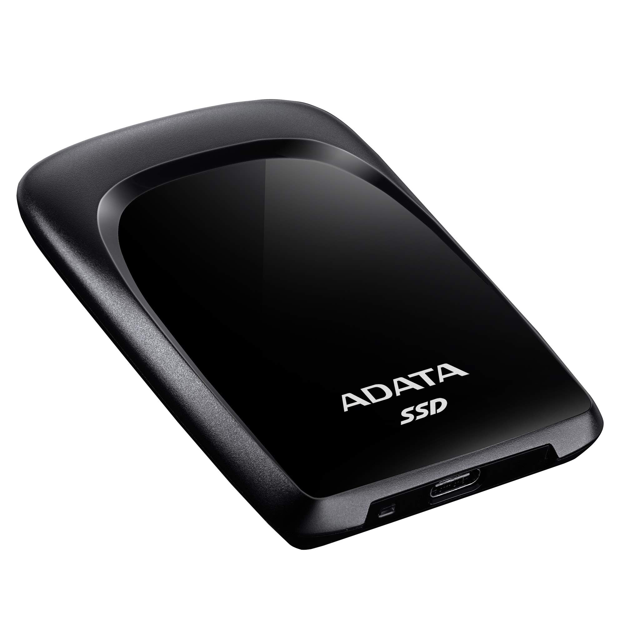 ADATA SC680 960GB External SSD Portable Hard Drive - USB 3.2 Gen 2 Type-C (10Gbps), 2.5 Inch Ultra Slim Design, High Speed Data Transfer for PC, Mac, Laptop, Gaming & Photo Editing - Black (ASC680-960GU32G2-CBK)