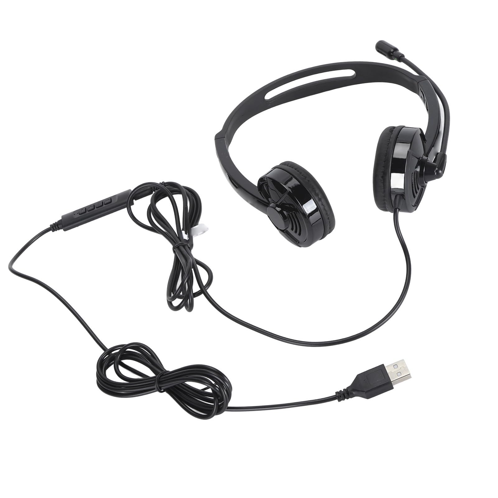 USB Noise Cancelling Office Headset with Microphone - HiFi Sound Card Chip, Clear Audio & Comfortable Fit for Business Calls, Online Meetings | Perfect for Remote Work, Zoom Calls & Customer Service