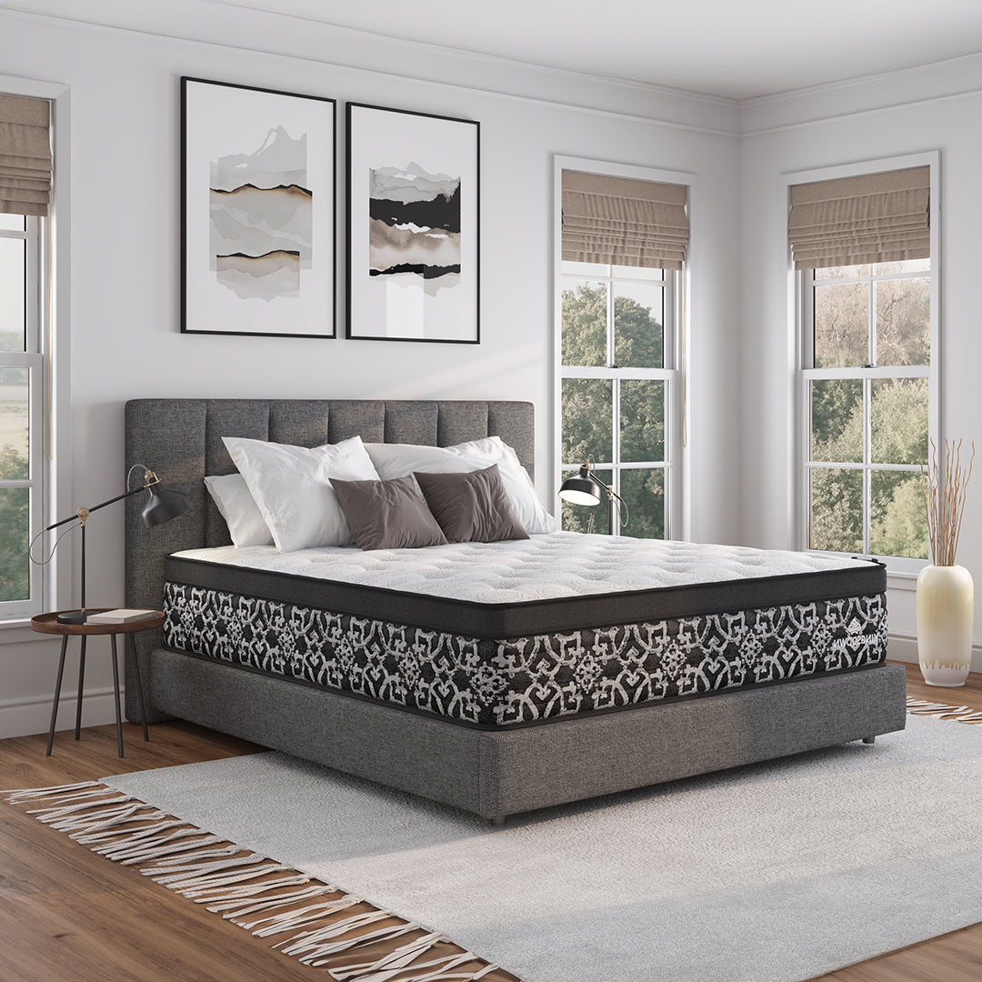 Onyx Plush Euro Top Mattress - Premium Comfort for Back Pain Relief & Pressure Relief - Perfect for Side Sleepers, Couples & Guest Rooms