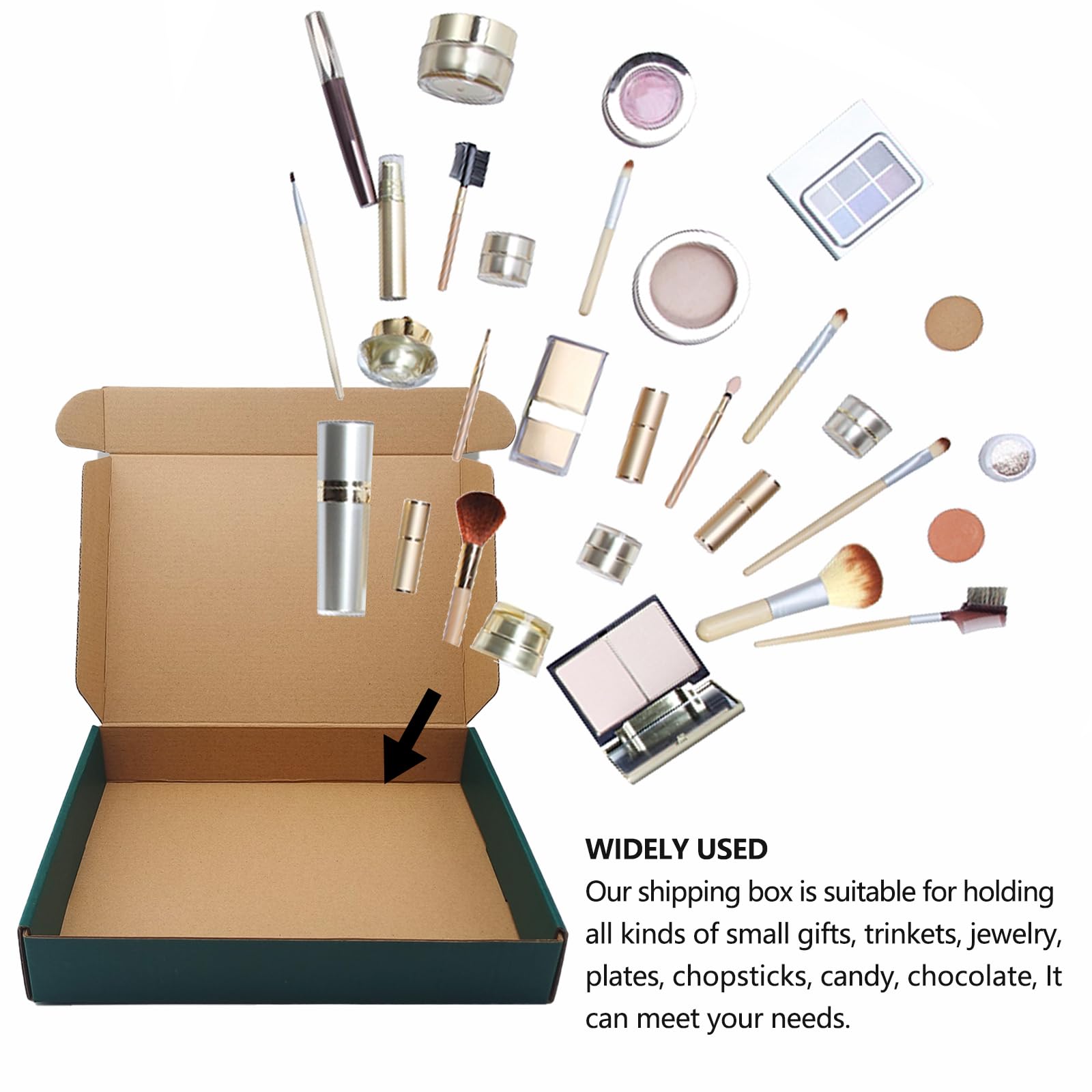 25 Pack Small Green Corrugated Cardboard Mailer Boxes - 13 x 10 x 2 Inch, Eco-Friendly Shipping Boxes for Ecommerce, Gift Packaging, Party Decorations - Perfect for Small Business, Jewelry, Crafts & DIY Projects