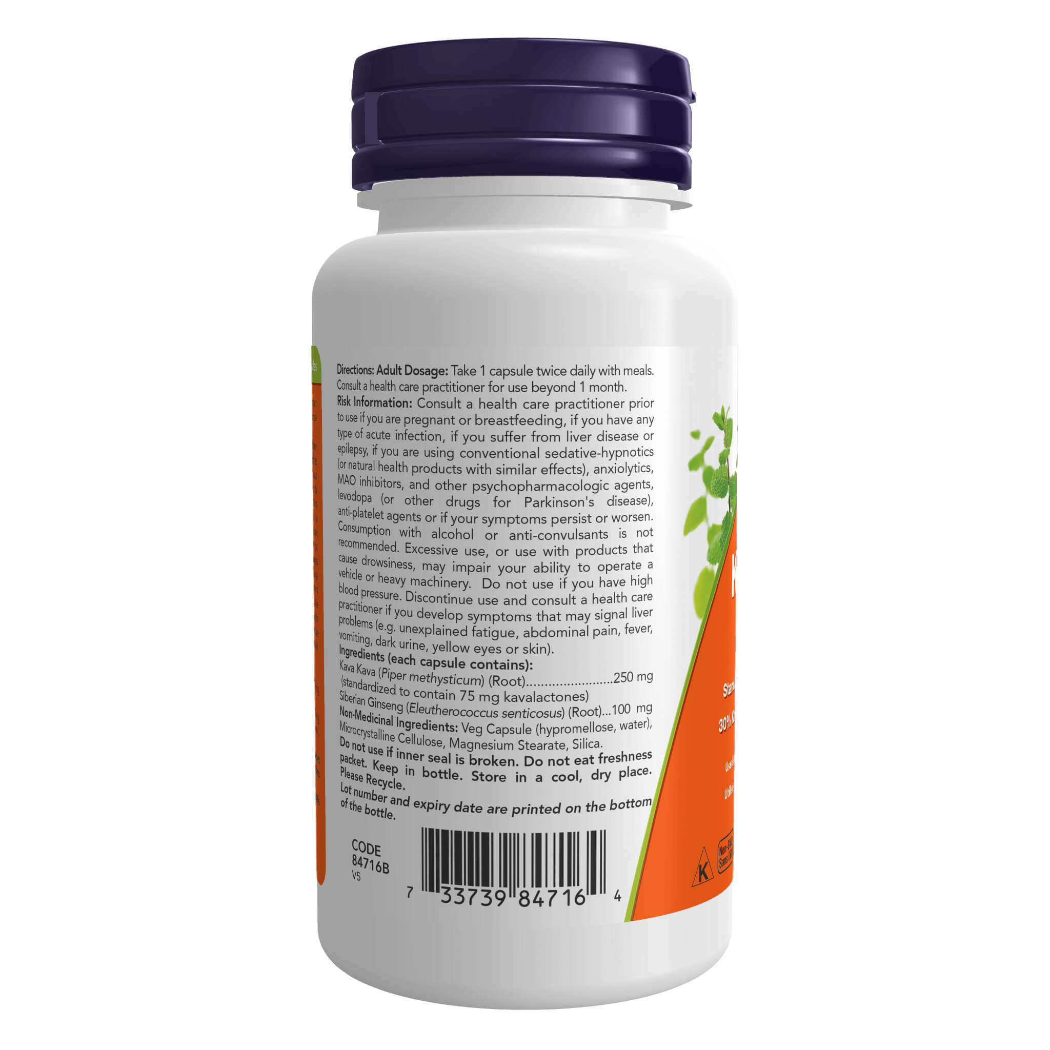 Premium Kava Kava 250mg with Siberian Ginseng 100mg - Natural Stress Relief & Relaxation Supplement for Anxiety, Sleep Support & Mood Enhancement