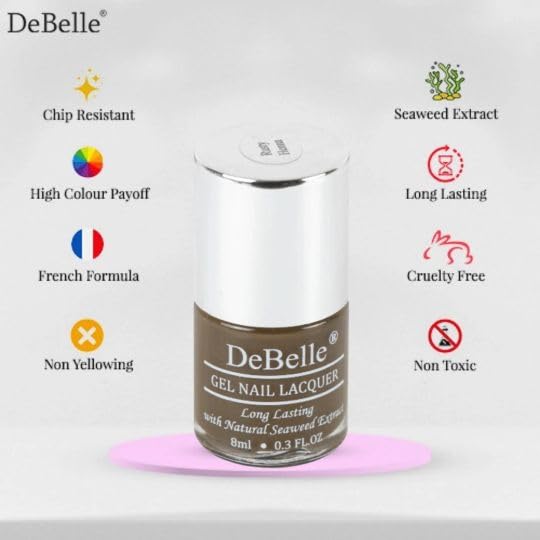 DeBelle Gel Nail Polish - Rusty Henna (Henna Brown) 8ml with Natural Seaweed Extract, Cruelty-Free, Toxic-Free, High Gloss Finish - Perfect for Salon, Home Manicures & Nail Art Designs