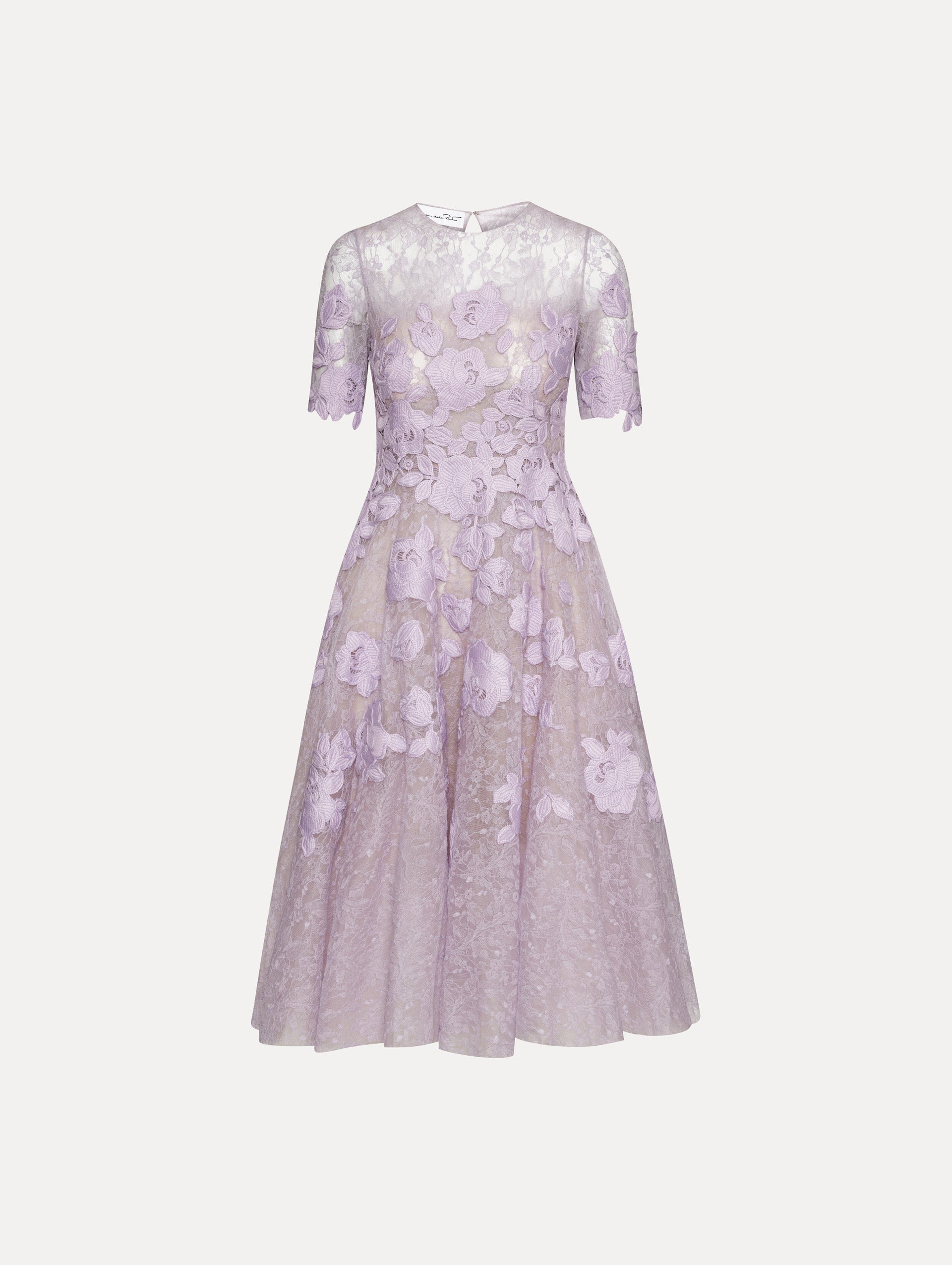 Elegant English Rose Guipure Lace Dress for Women - Vintage Floral Embroidery Maxi Dress for Weddings, Parties & Special Occasions