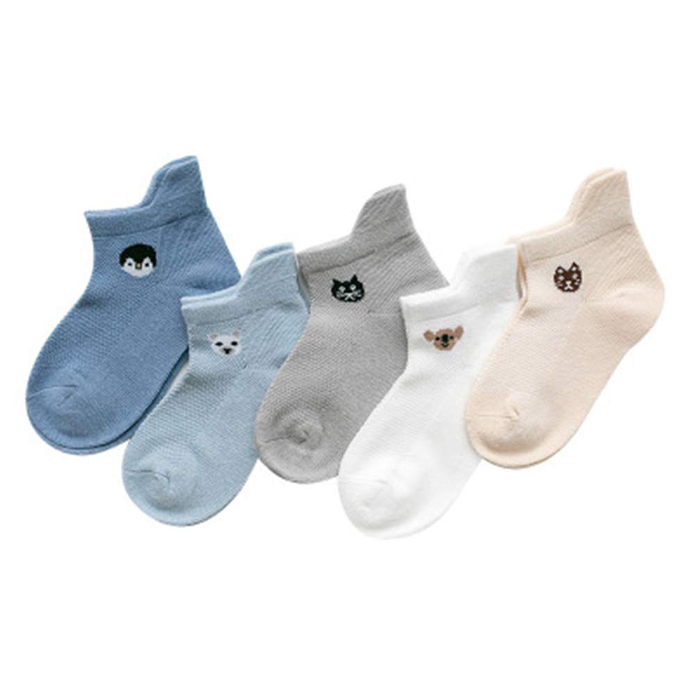 5 Pairs Baby Socks for Newborns & Toddlers - Breathable Mesh Cotton Socks for Boys & Girls - Perfect for Summer, Playtime & Everyday Comfort